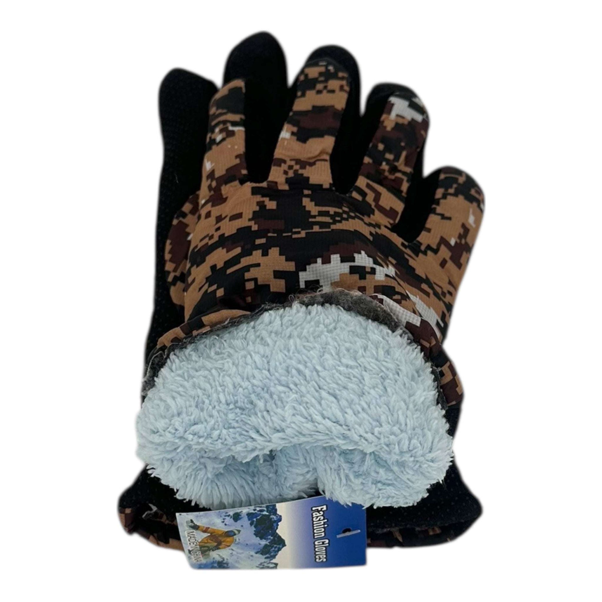 Χειμερινά Ανδρικά Γάντια Μηχανής Καφέ