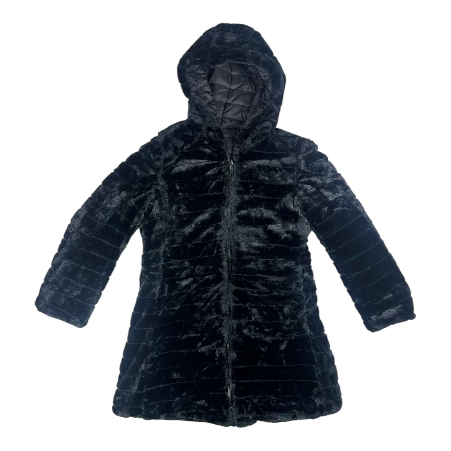 Angel Shopping Γυναικείο Μπουφάν Διπλής Όψης για Χειμώνα Μαύρο