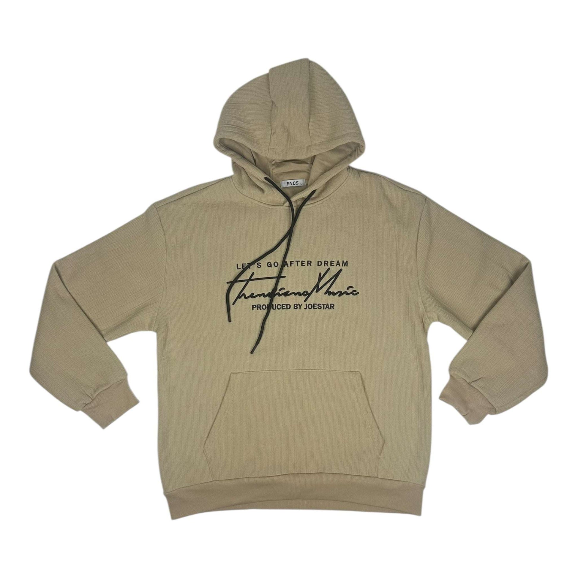 Enos Φούτερ με Κουκούλα Μπεζ