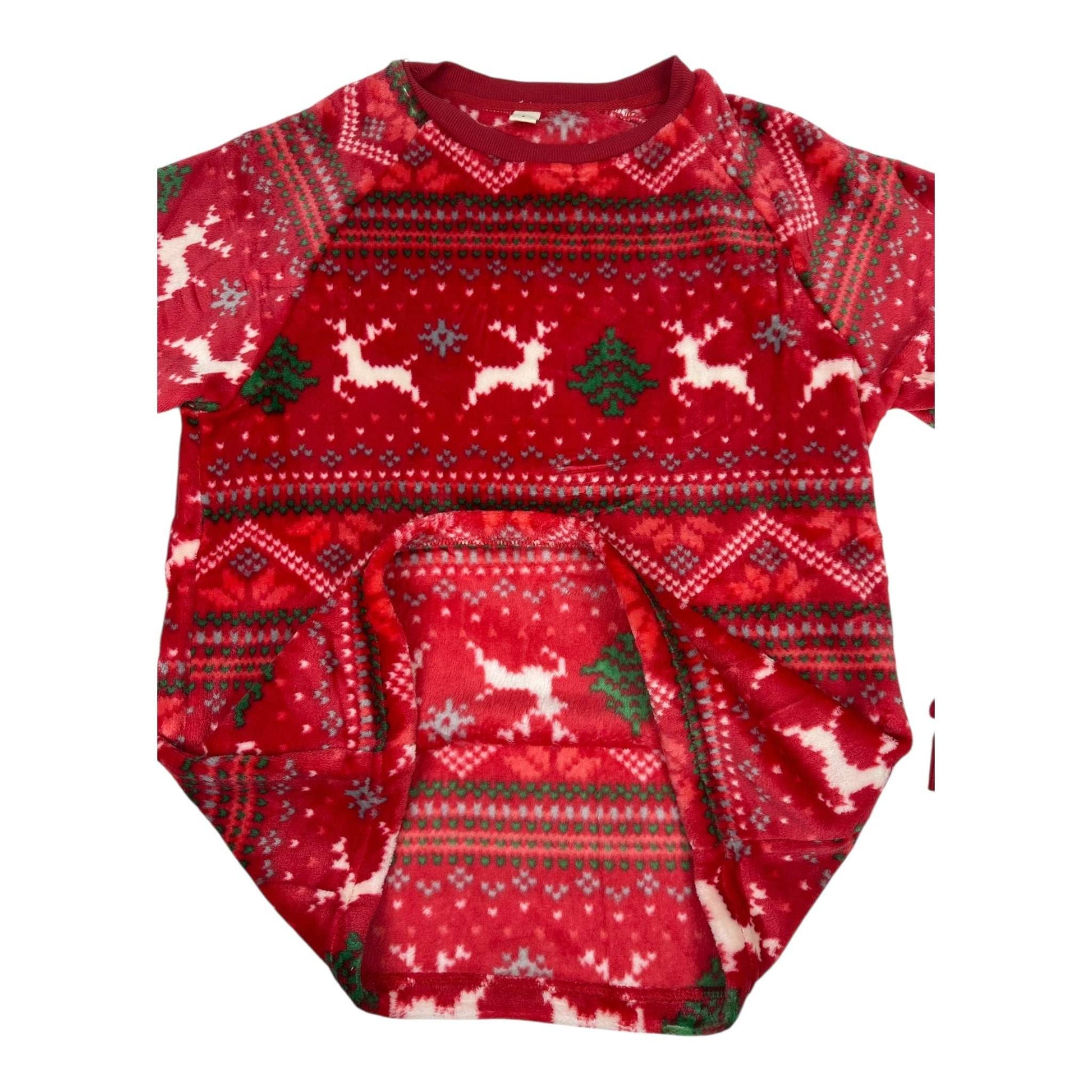 Angel Shopping Χειμερινό Γυναικείο Σετ Πιτζάμας Κόκκινο