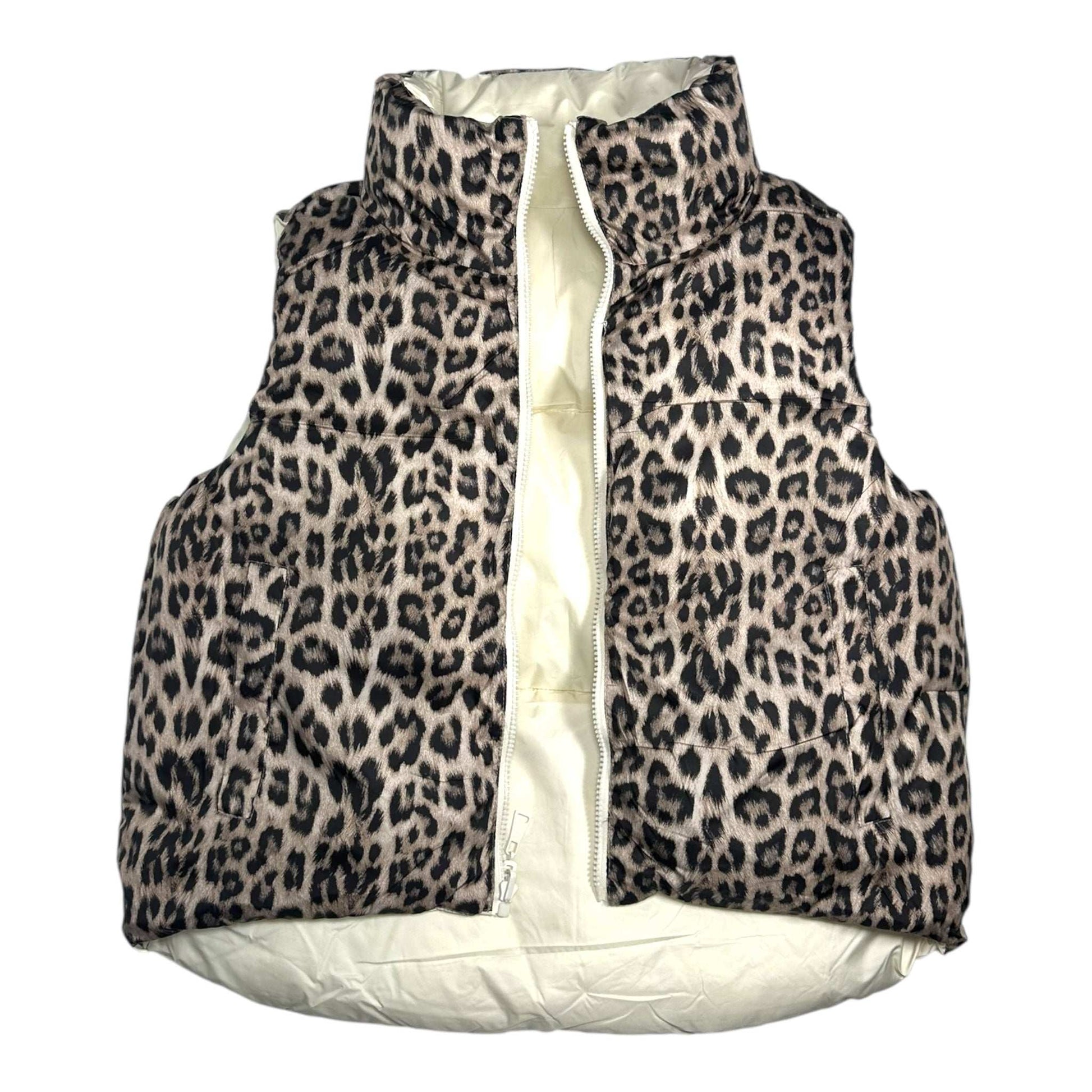 Angel Shopping Γυναικείο Αμάνικο Μπουφάν Διπλής Όψης για Χειμώνα Λευκό