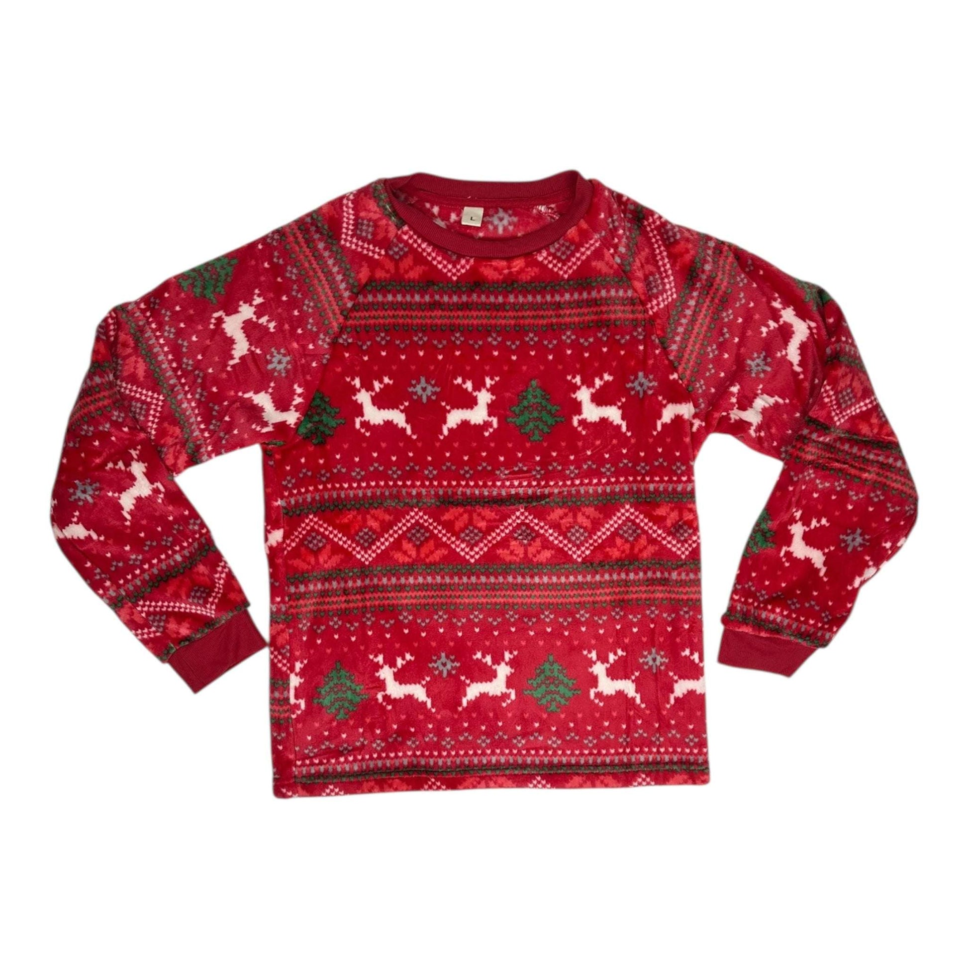 Angel Shopping Χειμερινό Γυναικείο Σετ Πιτζάμας Κόκκινο