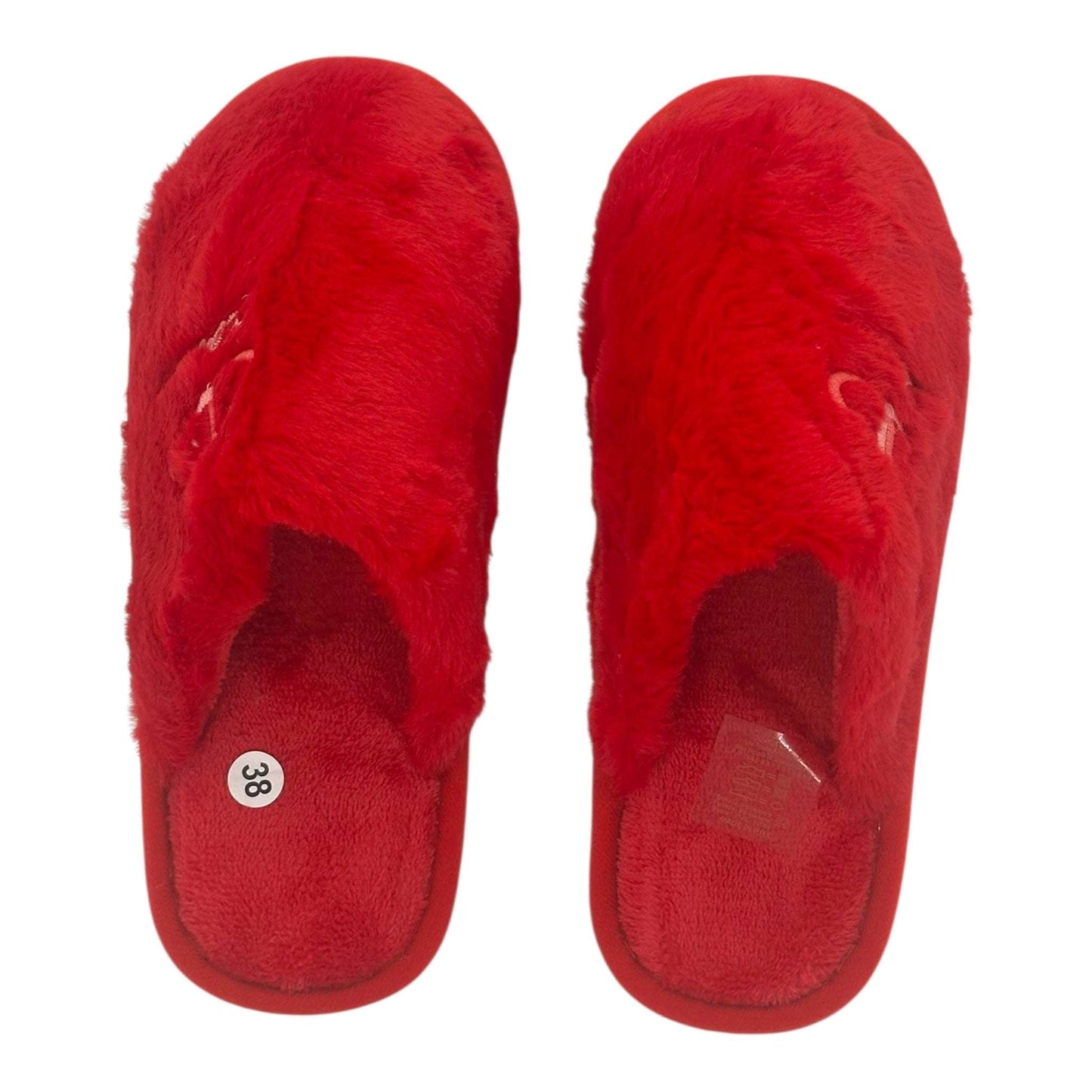 Angel Shopping Χειμερινές Γυναικείες Παντόφλες Κόκκινες