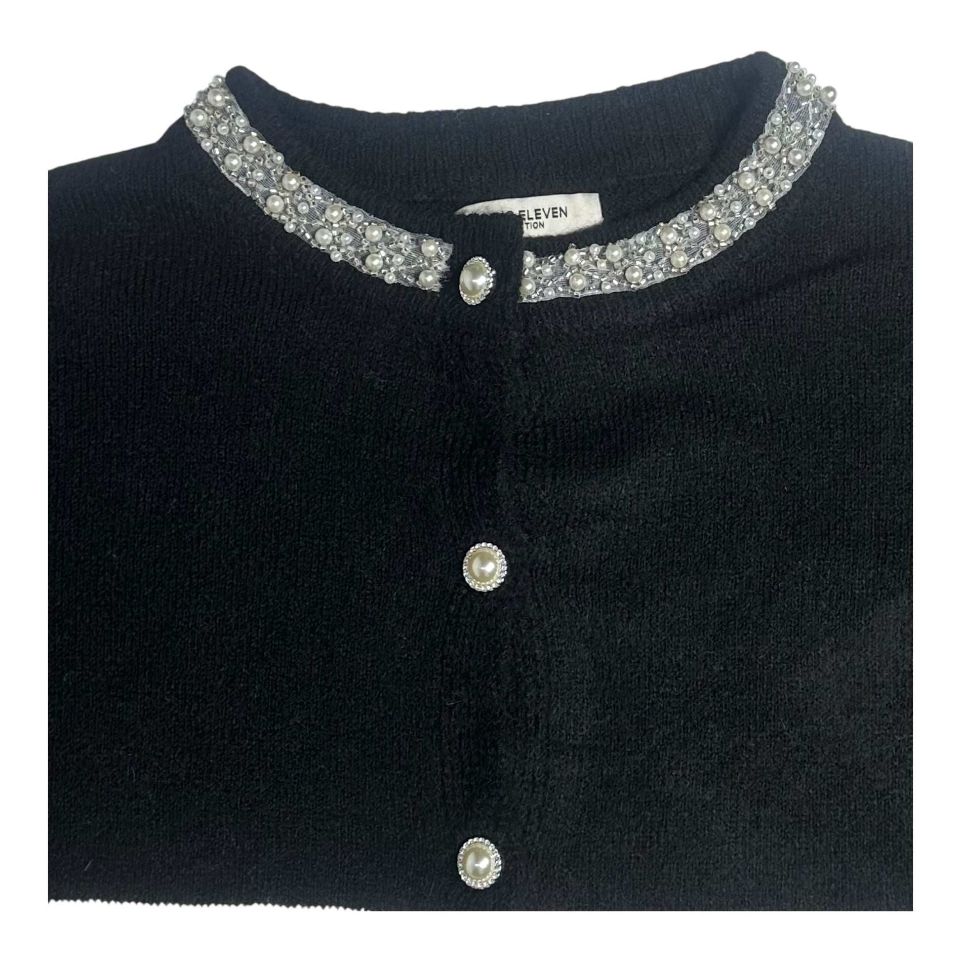 Angel Shopping Γυναικεία Πλεκτή Ζακέτα Μαύρο