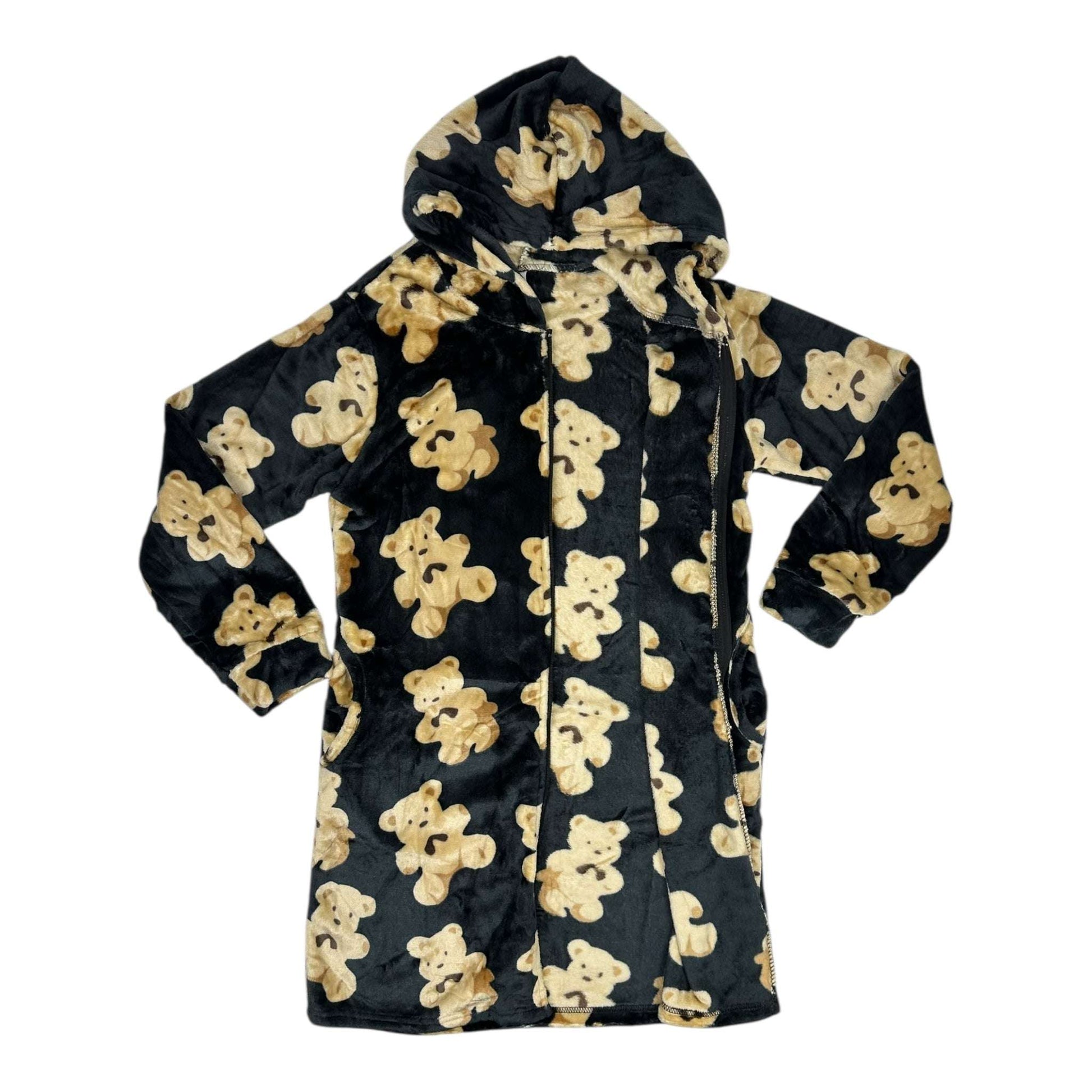 Angel Shopping Χειμερινή Γυναικεία Ρόμπα Μαύρο