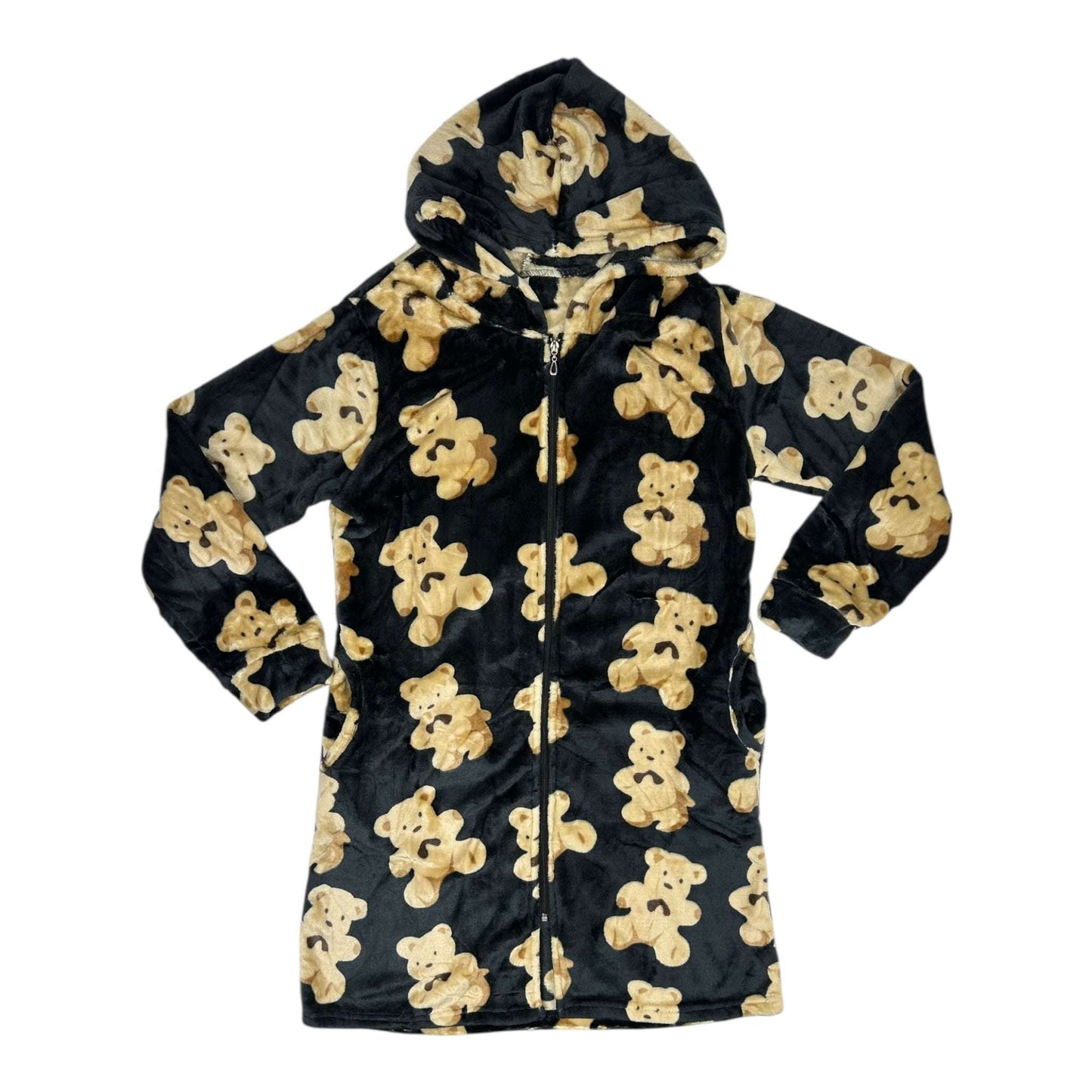 Angel Shopping Χειμερινή Γυναικεία Ρόμπα Μαύρο