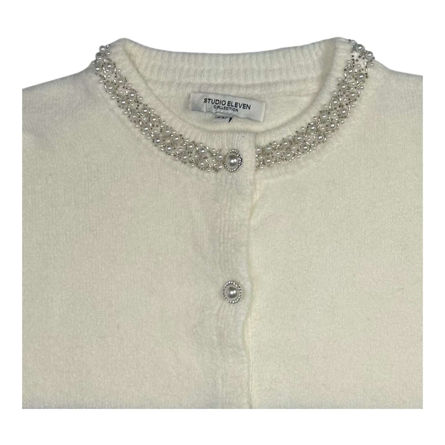 Angel Shopping Γυναικεία Πλεκτή Ζακέτα Άσπρο