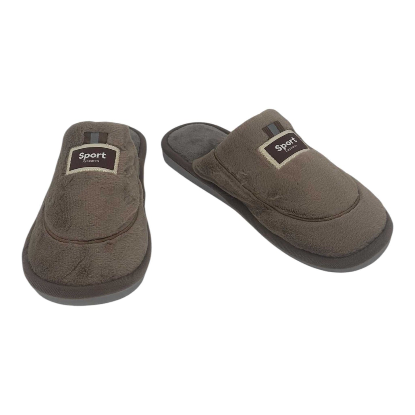 Angel Shopping Χειμερινές Ανδρικές Παντόφλες με Γούνα Καφέ