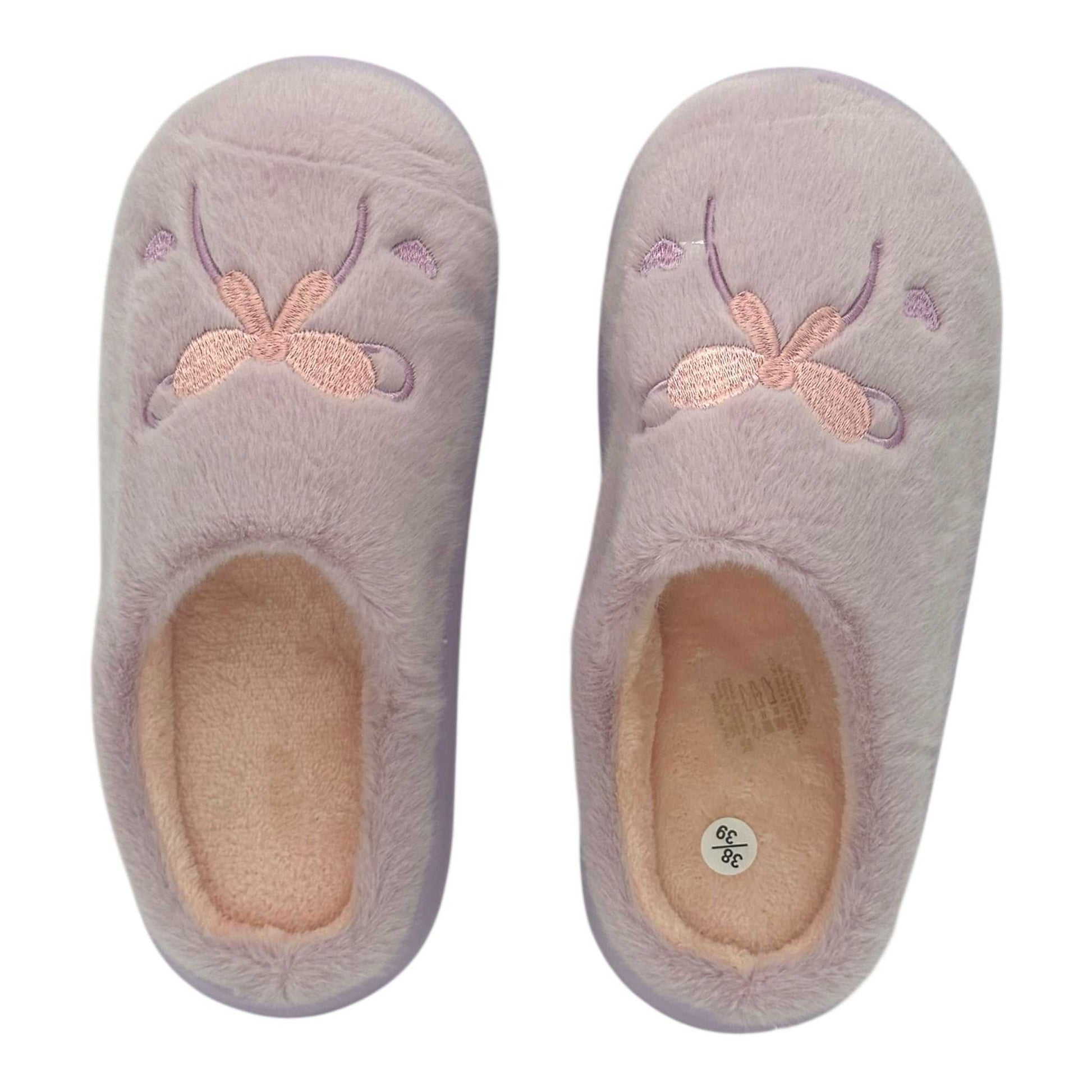 Angel Shopping Γυναικείες Παντόφλες Σπιτιού Μωβ