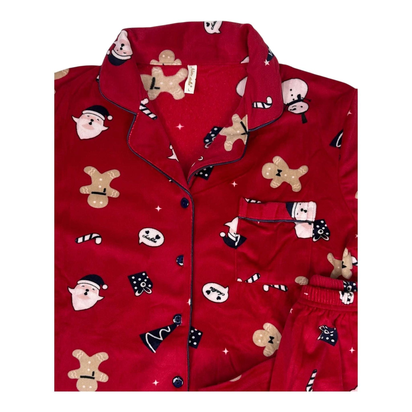 Angel Shopping Χειμερινό Γυναικείο Σετ Πιτζάμας Βαμβακερό Κόκκινο