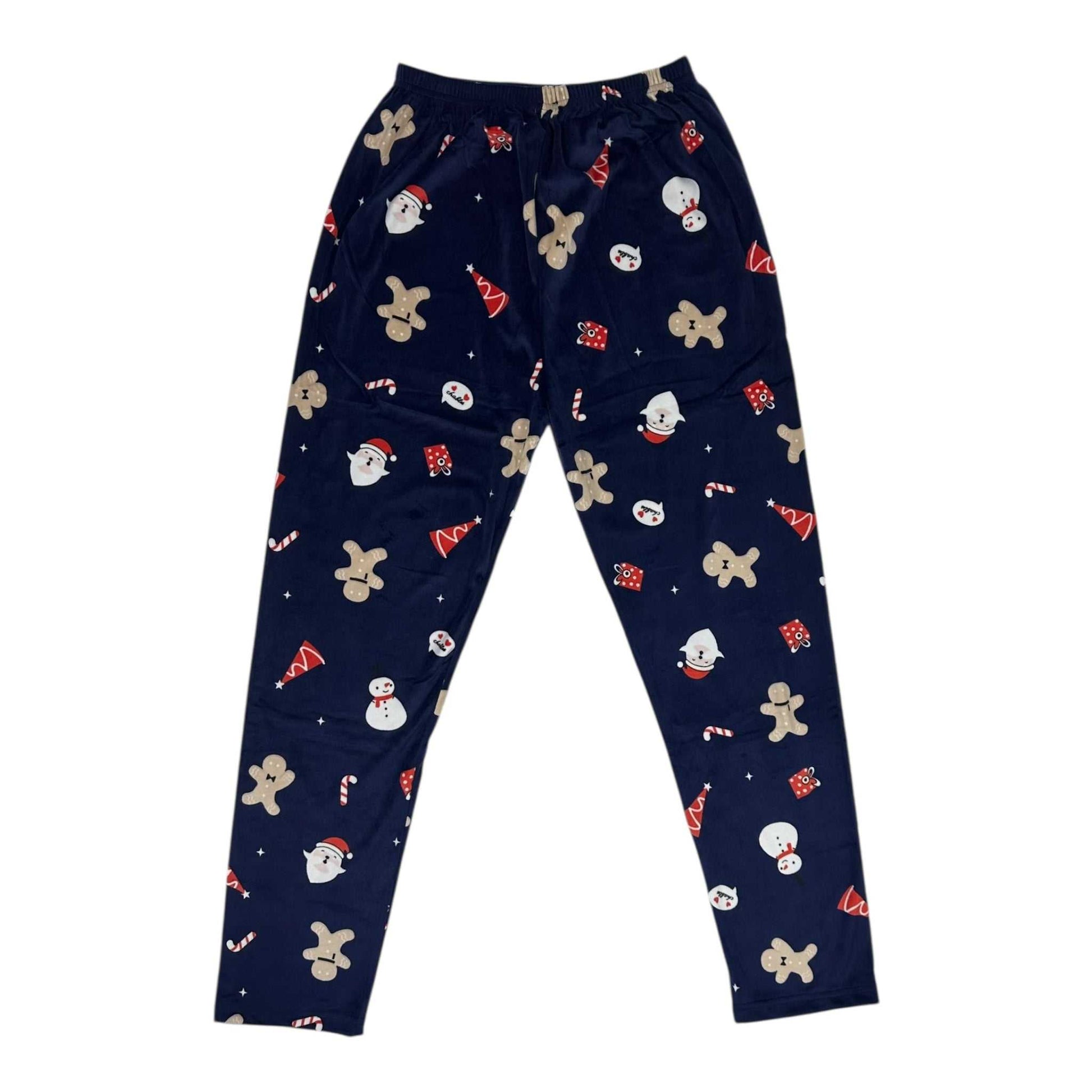 Angel Shopping Χειμερινό Γυναικείο Σετ Πιτζάμας Βαμβακερό Μπλε