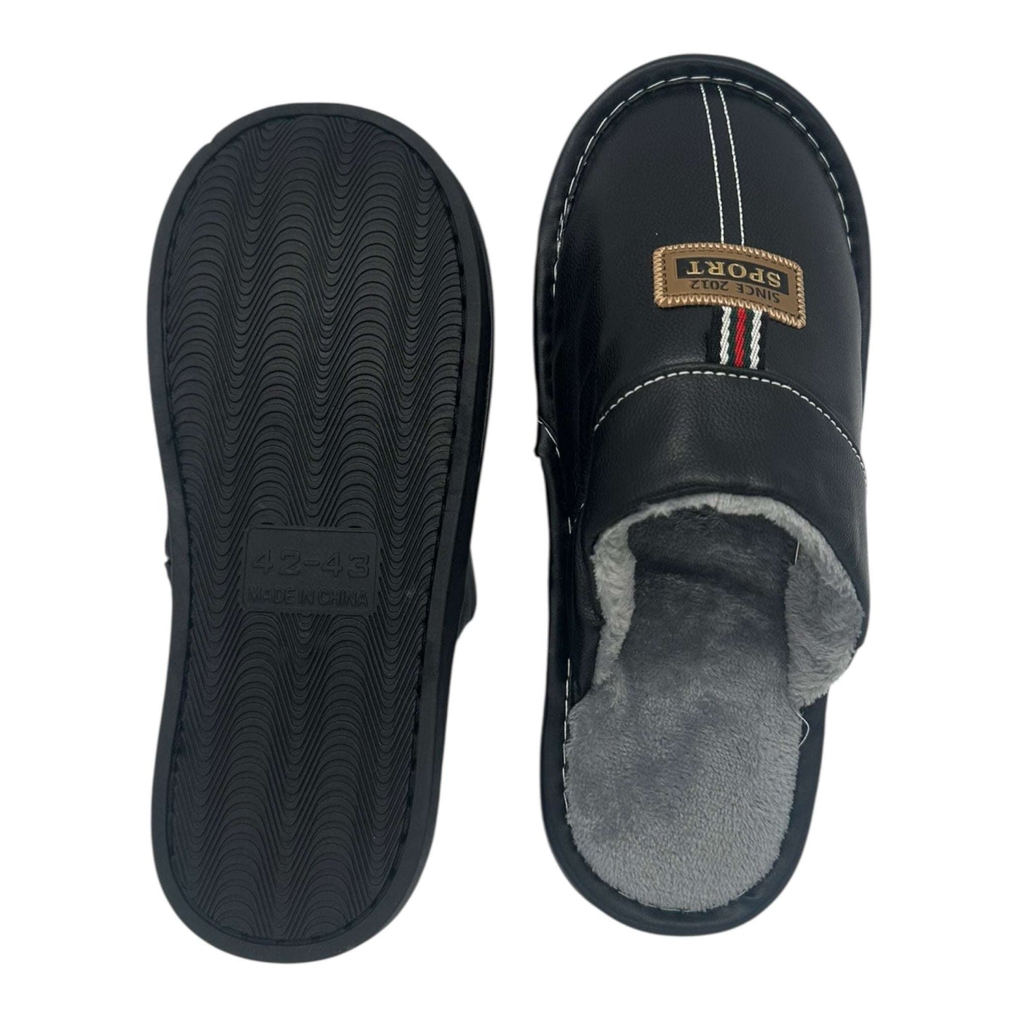 Angel Shopping Χειμερινές Ανδρικές Παντόφλες Μαύρες