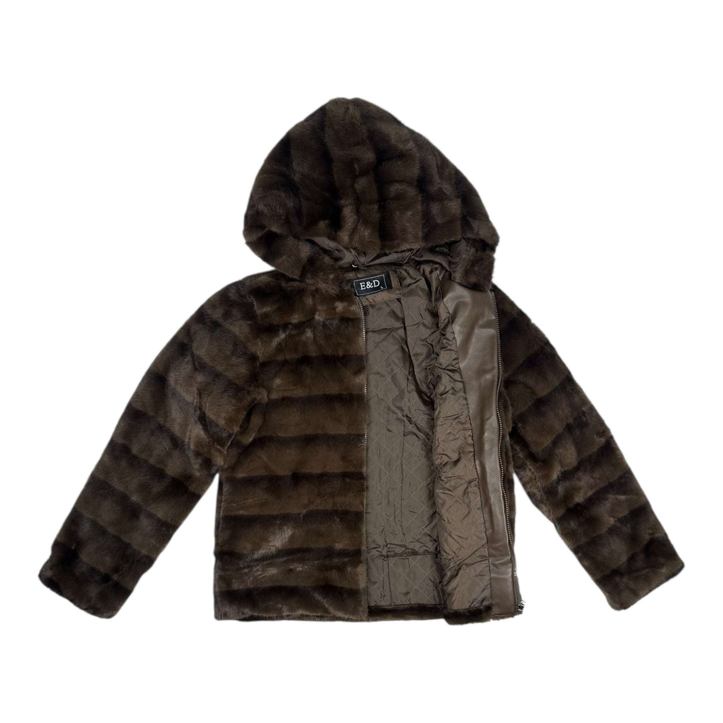 Angel Shopping Γυναικείο Μπουφάν για Χειμώνα Καφέ