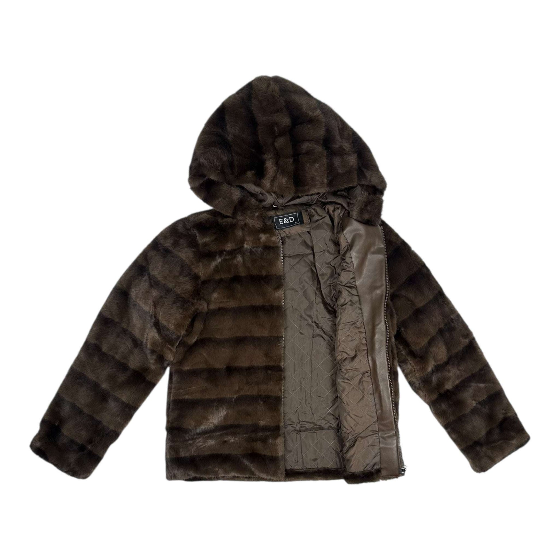 Angel Shopping Γυναικείο Μπουφάν για Χειμώνα Καφέ