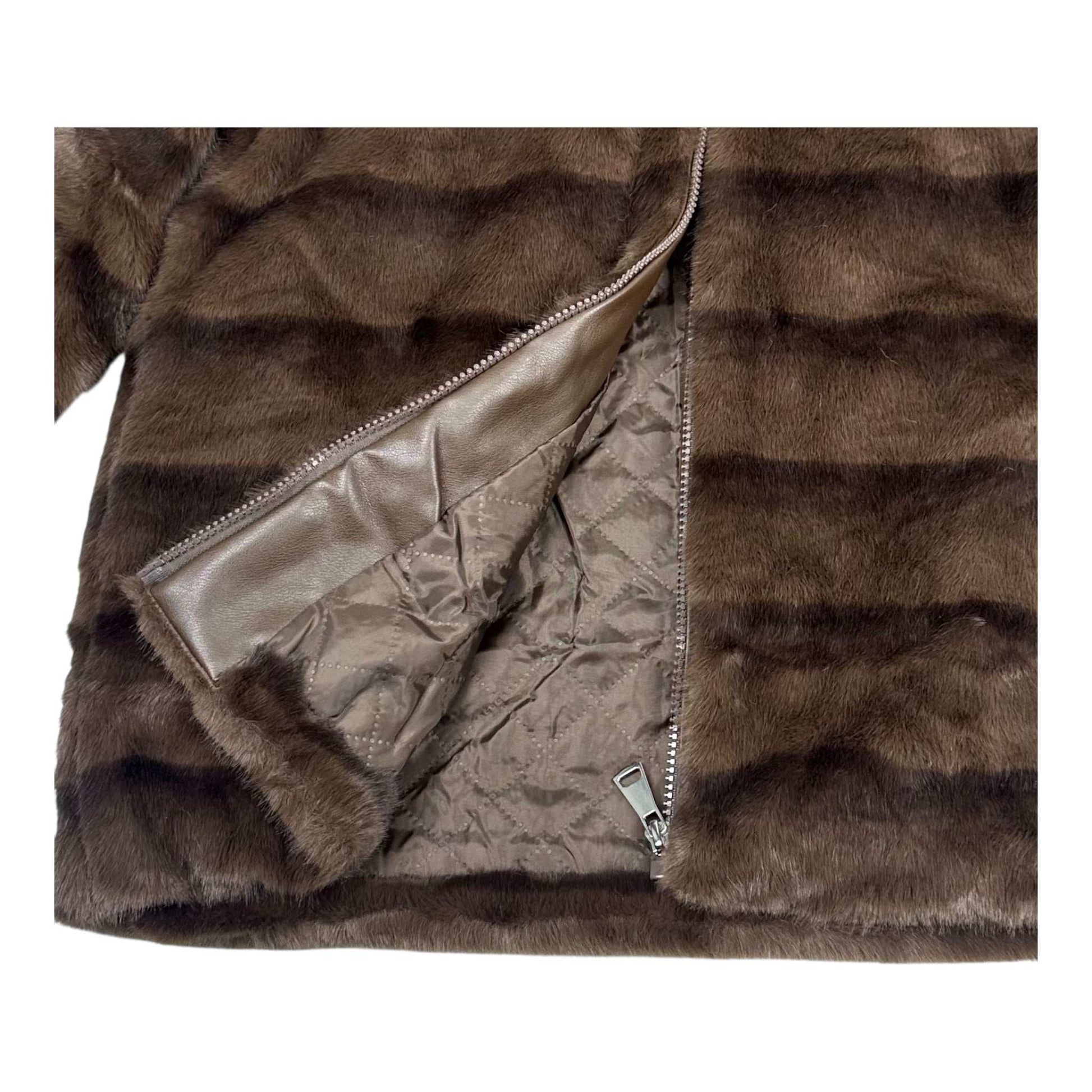 Angel Shopping Γυναικείο Μπουφάν για Χειμώνα Καφέ