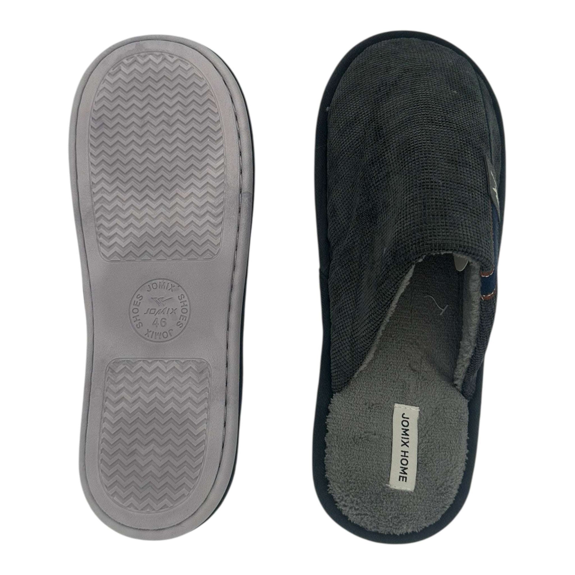 JOMIX Χειμερινές Ανδρικές Παντόφλες Γκρι