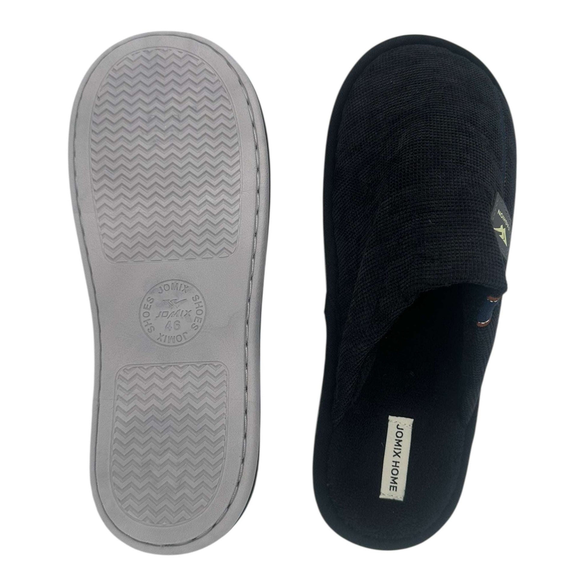 JOMIX Χειμερινές Ανδρικές Παντόφλες Μαύρες