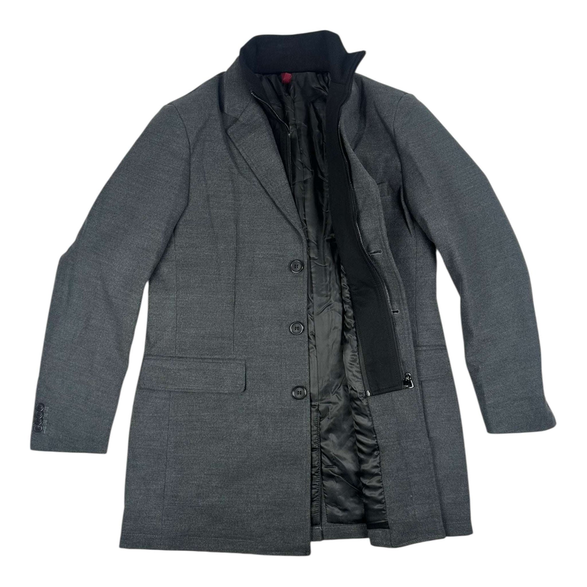 Enos Ανδρικό Παλτό Γκρί