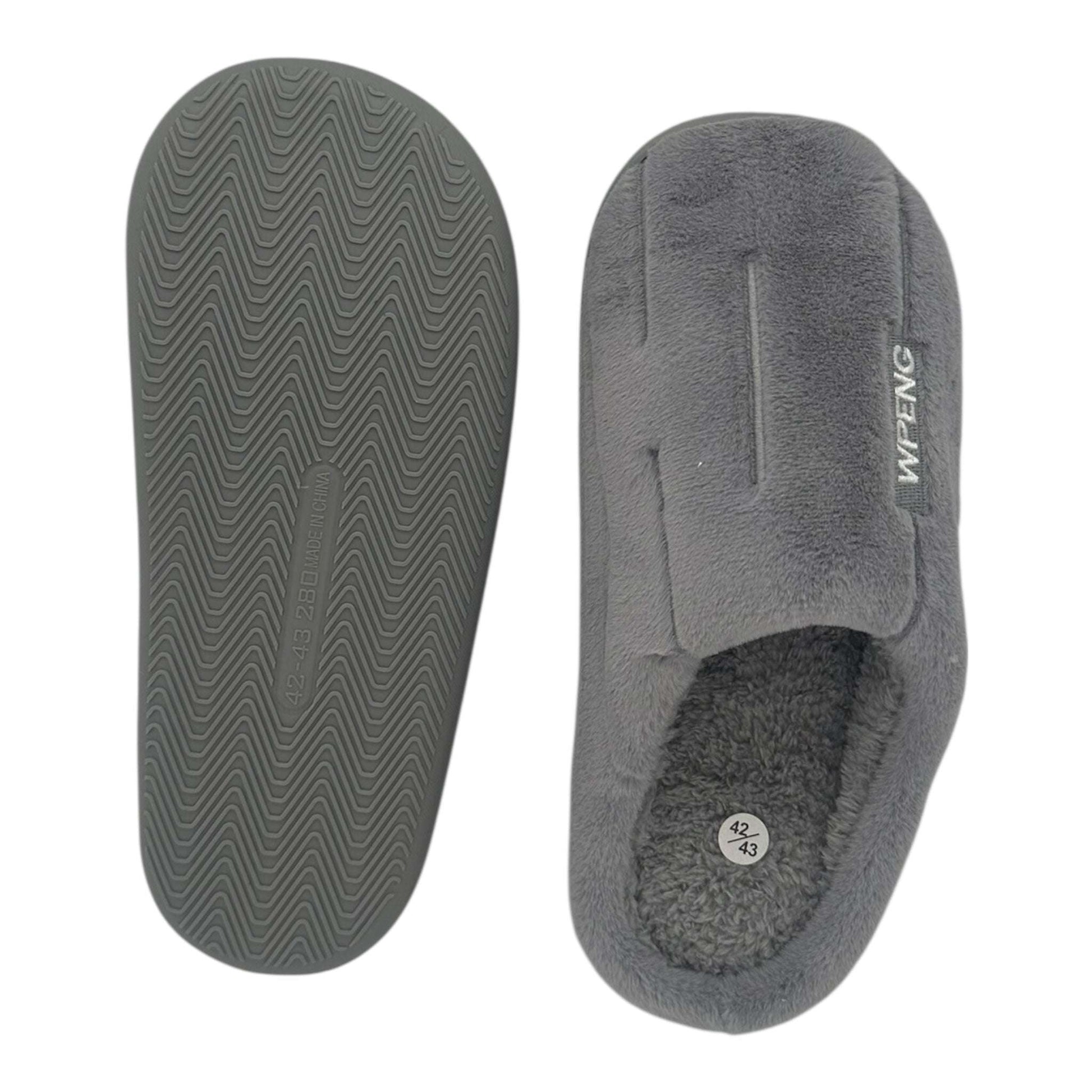 Angel Shopping Χειμερινές Ανδρικές Παντόφλες Γκρι