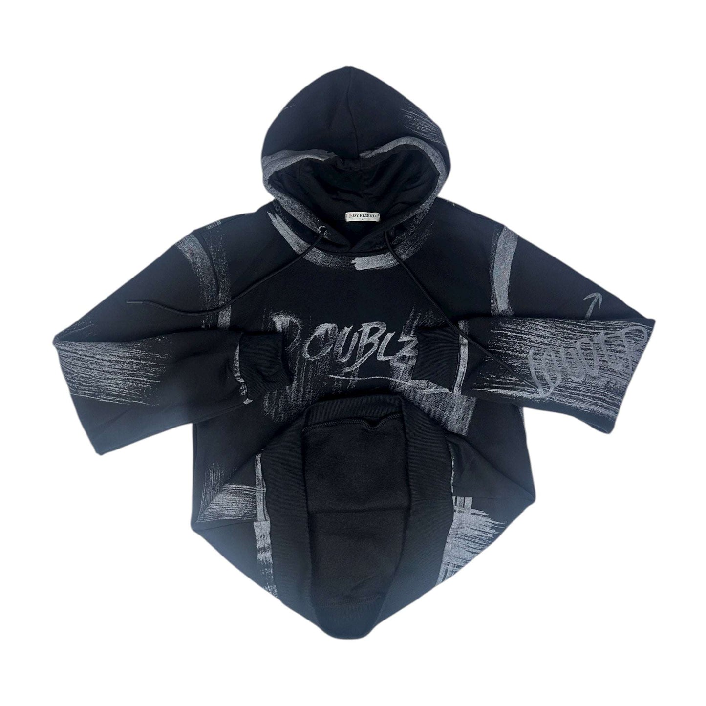 Angel Shopping Φούτερ με Κουκούλα Μαύρο