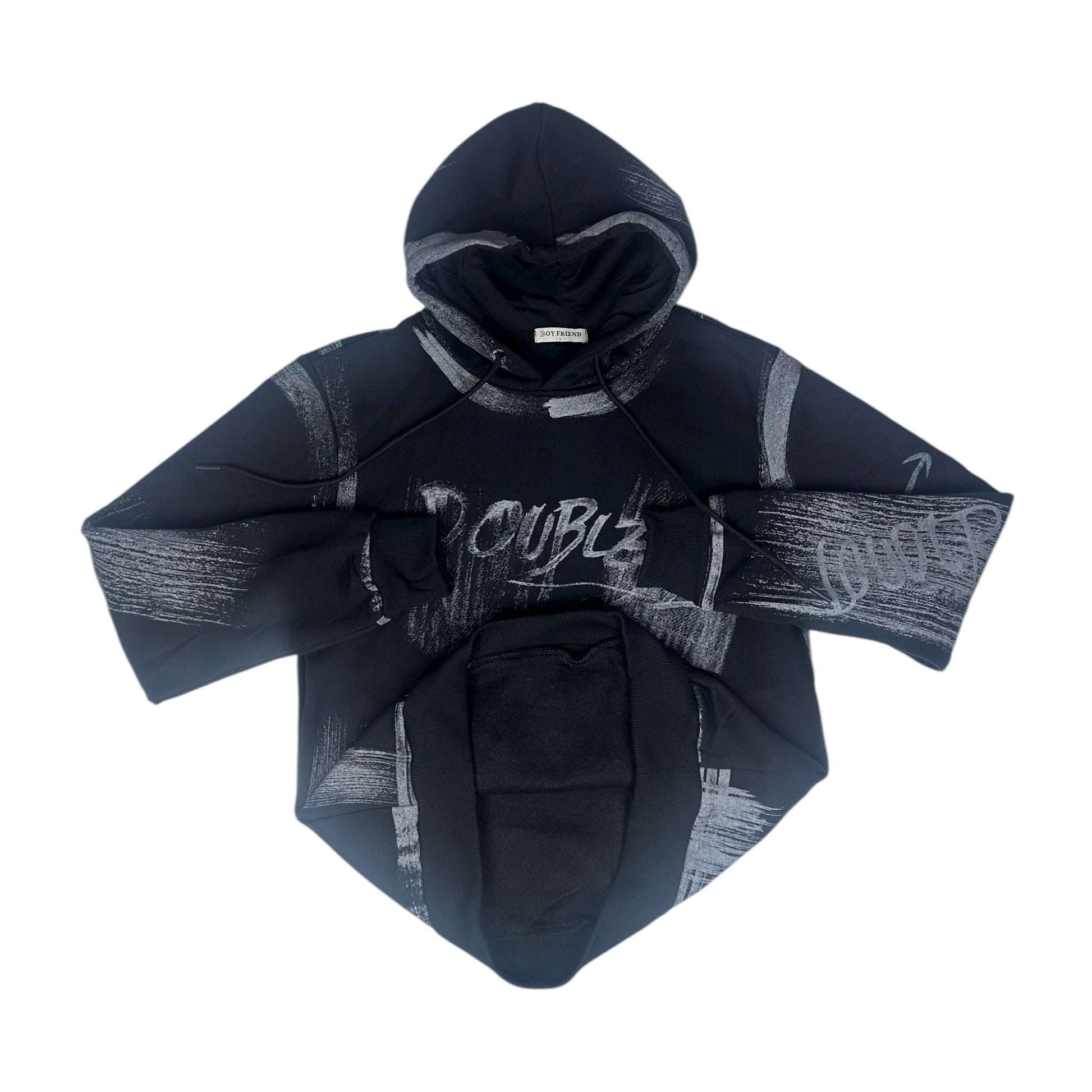 Angel Shopping Φούτερ με Κουκούλα Μαύρο