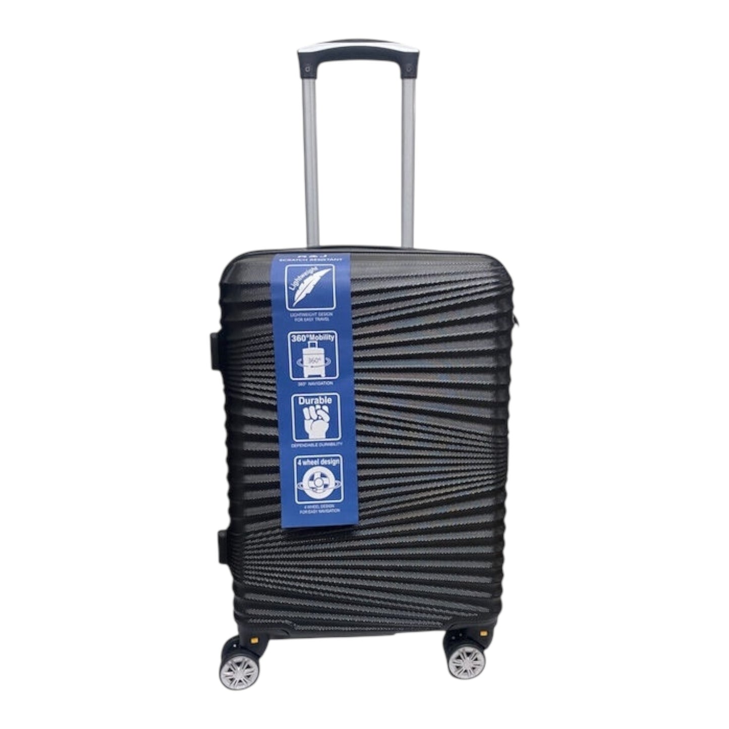 Ormi Hardside Cabin Travel Suitcase Black with 4 Wheels Height 55cm ESH-L12 