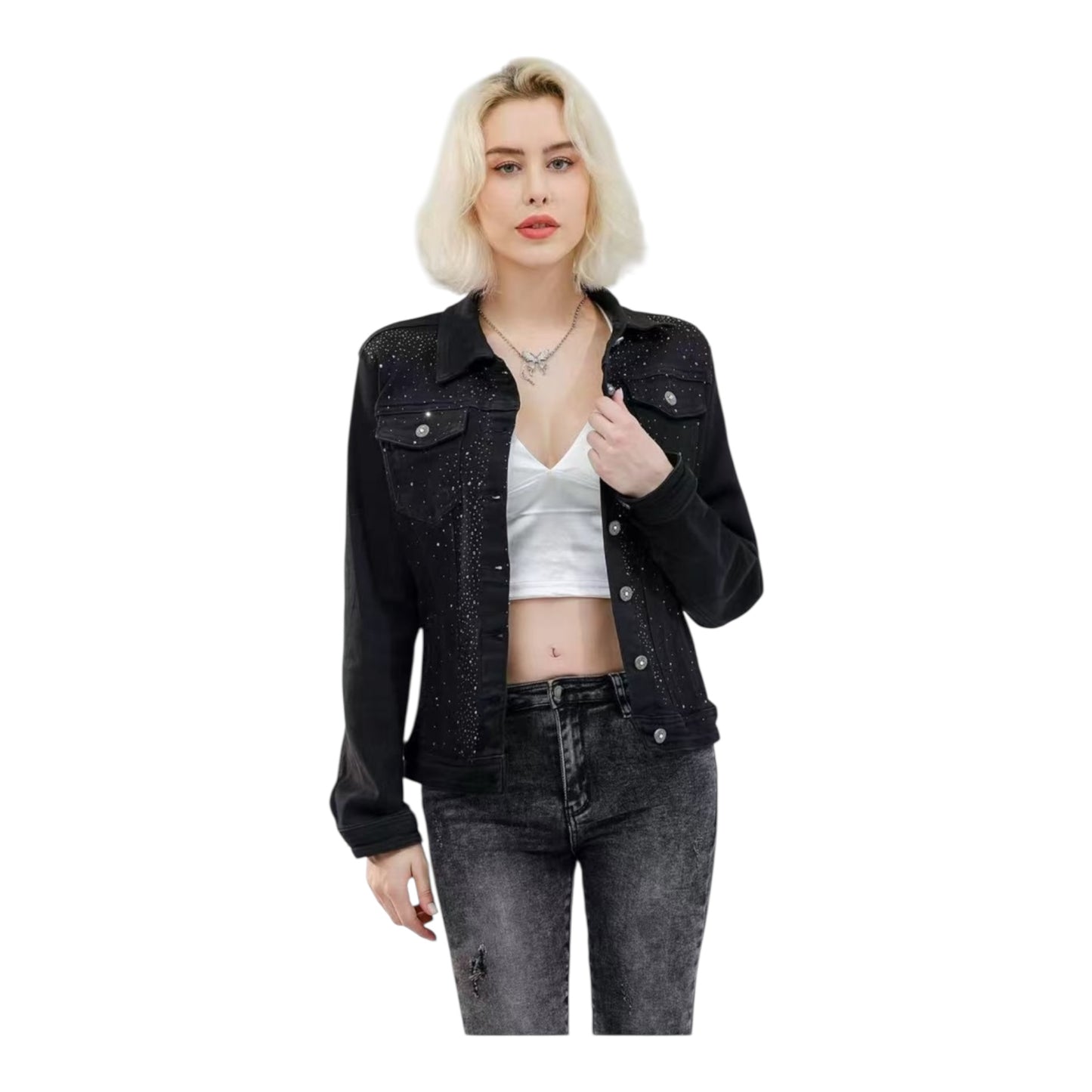 Miss Good Women's Denim Jacket Black