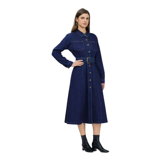 Miss Good Maxi Dress Denim Blue
