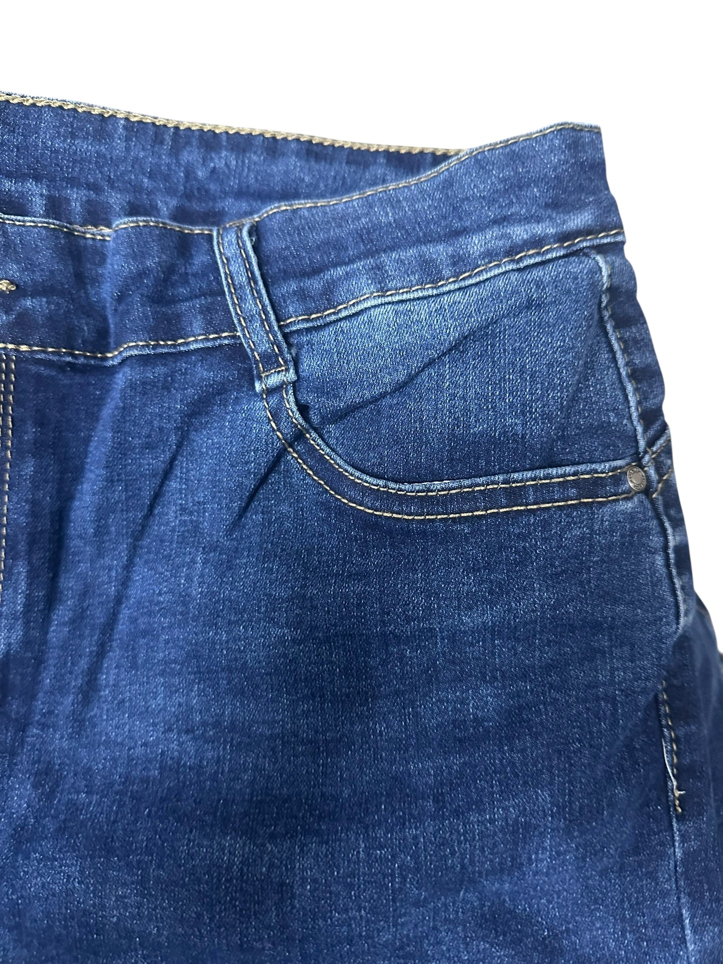 MISS GOOD Women's Bell-bottom Jeans PUSH-UP Blue