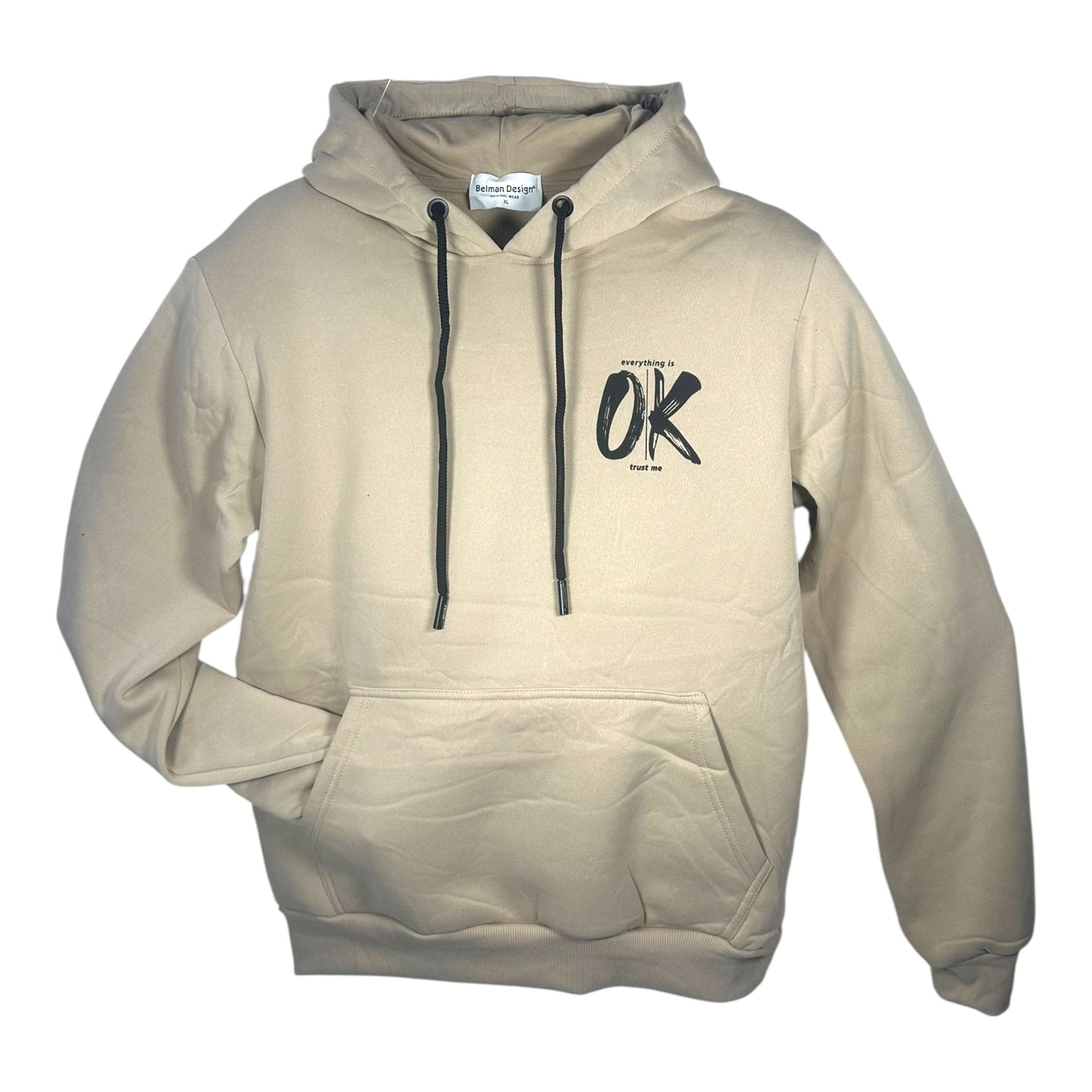 Belman Design Men's Sweatshirt with Hood Beige