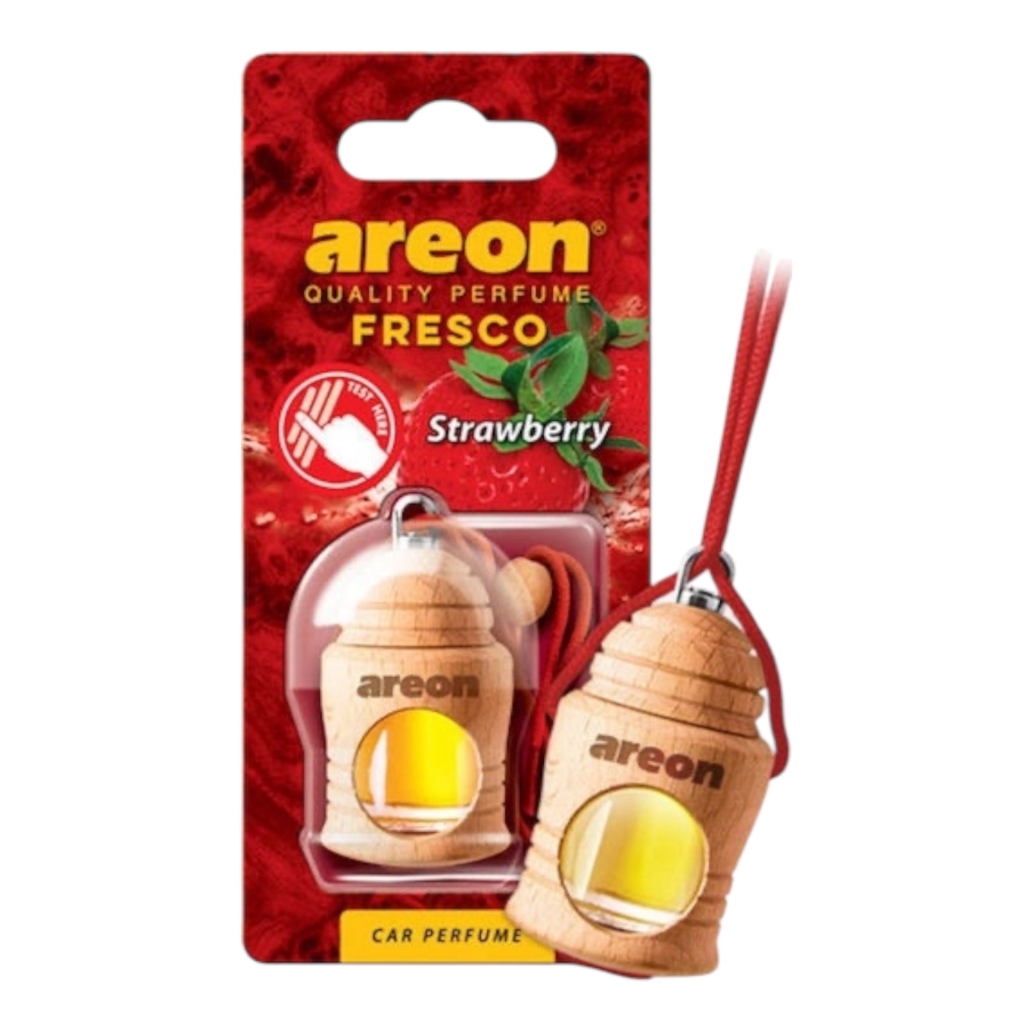Areon Κρεμαστό Αρωματικό Υγρό Αυτοκινήτου Fresco Strawberry 4ml FRTN20 Χωρίς Χρώμα - Angel shopping