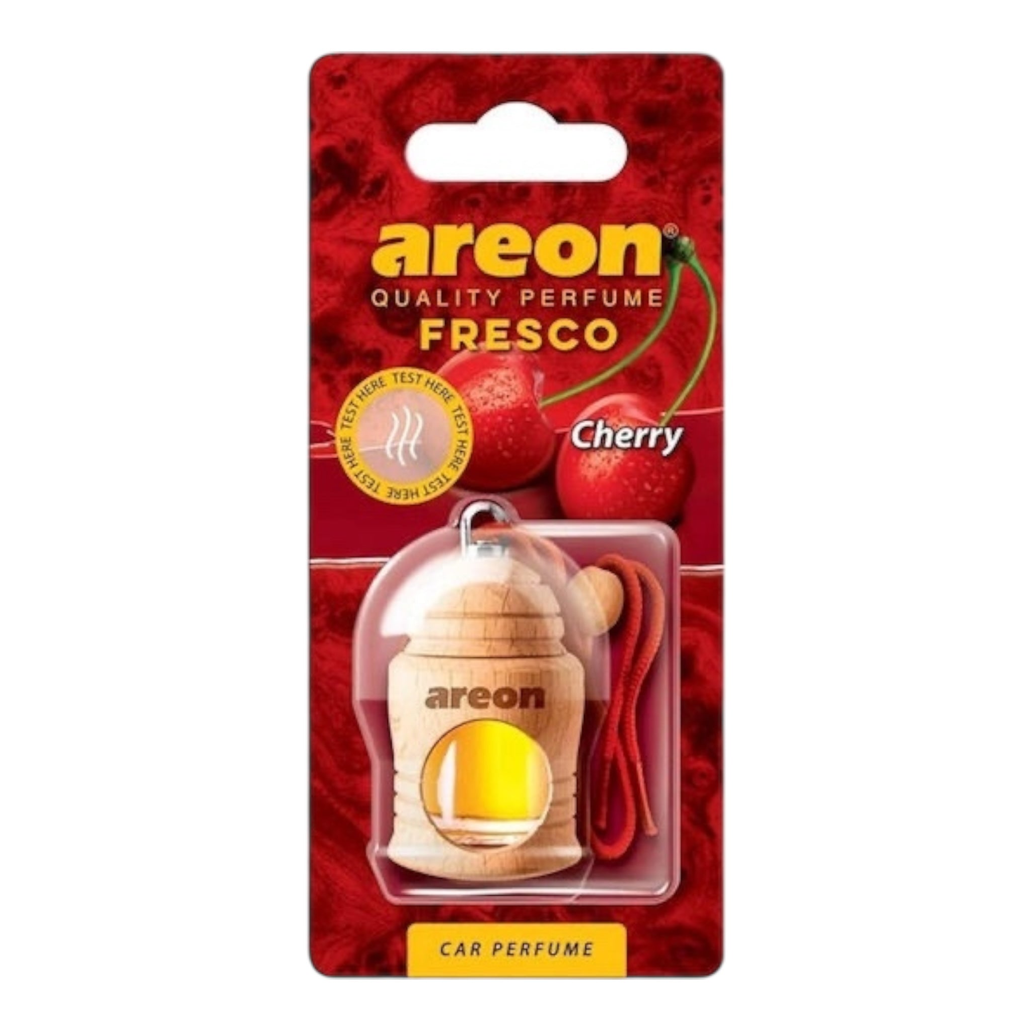 Areon Κρεμαστό Αρωματικό Υγρό Αυτοκινήτου Fresco Cherry 4ml Χωρίς Χρώμα - Angel shopping