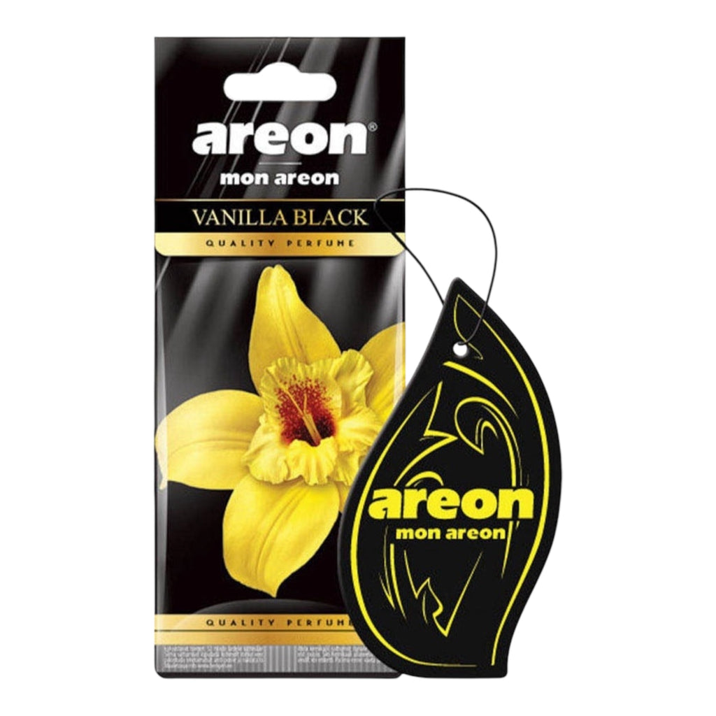 Areon Αρωματική Καρτέλα Κρεμαστή Αυτοκινήτου Mon Vanilla Black MA31 Χωρίς Χρώμα - Angel shopping
