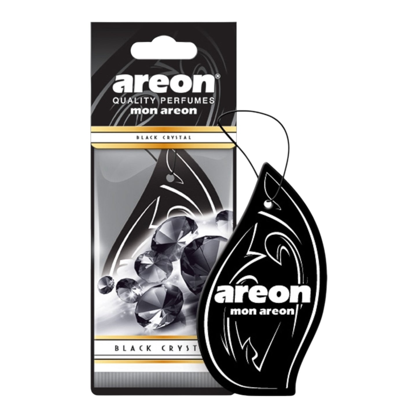 Areon Αρωματική Καρτέλα Κρεμαστή Αυτοκινήτου Mon Crystal Black MA23