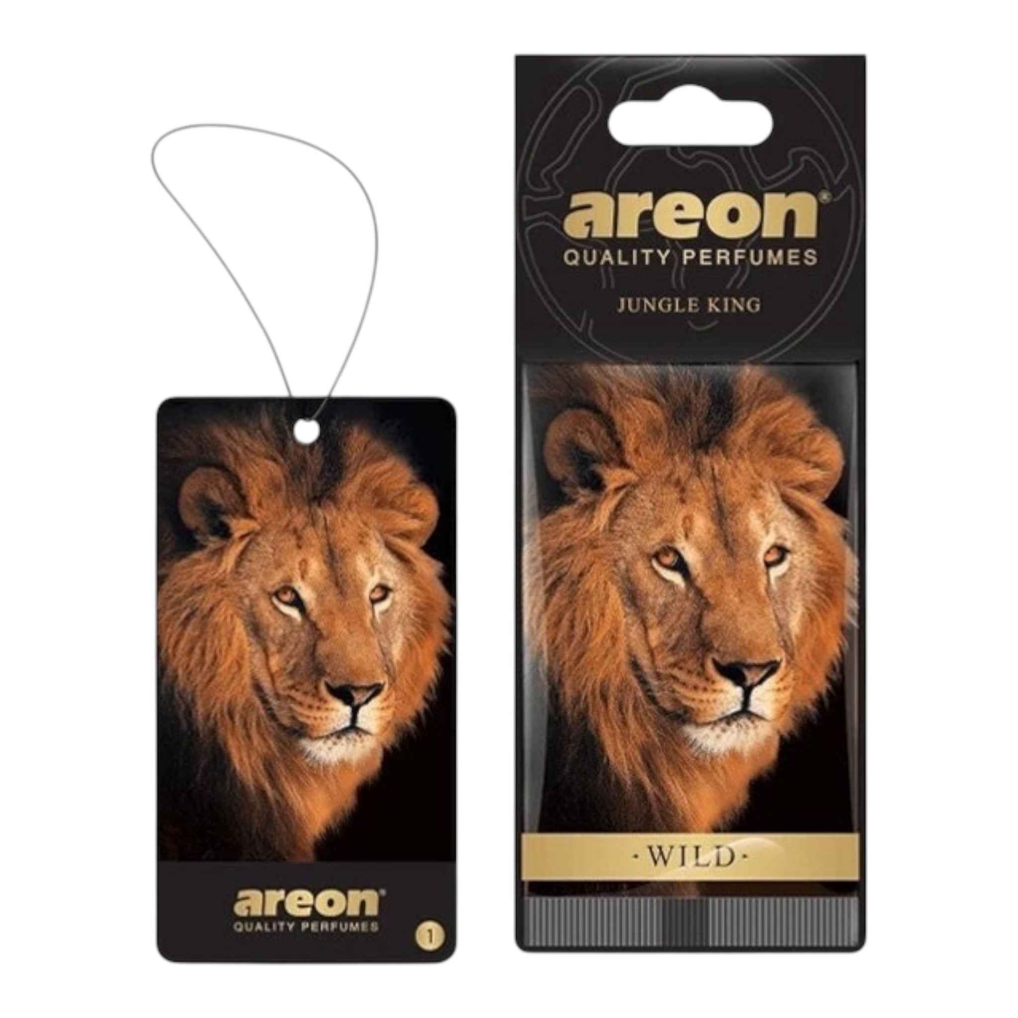 Areon Αρωματική Καρτέλα Κρεμαστή Αυτοκινήτου Wild Jungle King AW01 Χωρίς Χρώμα