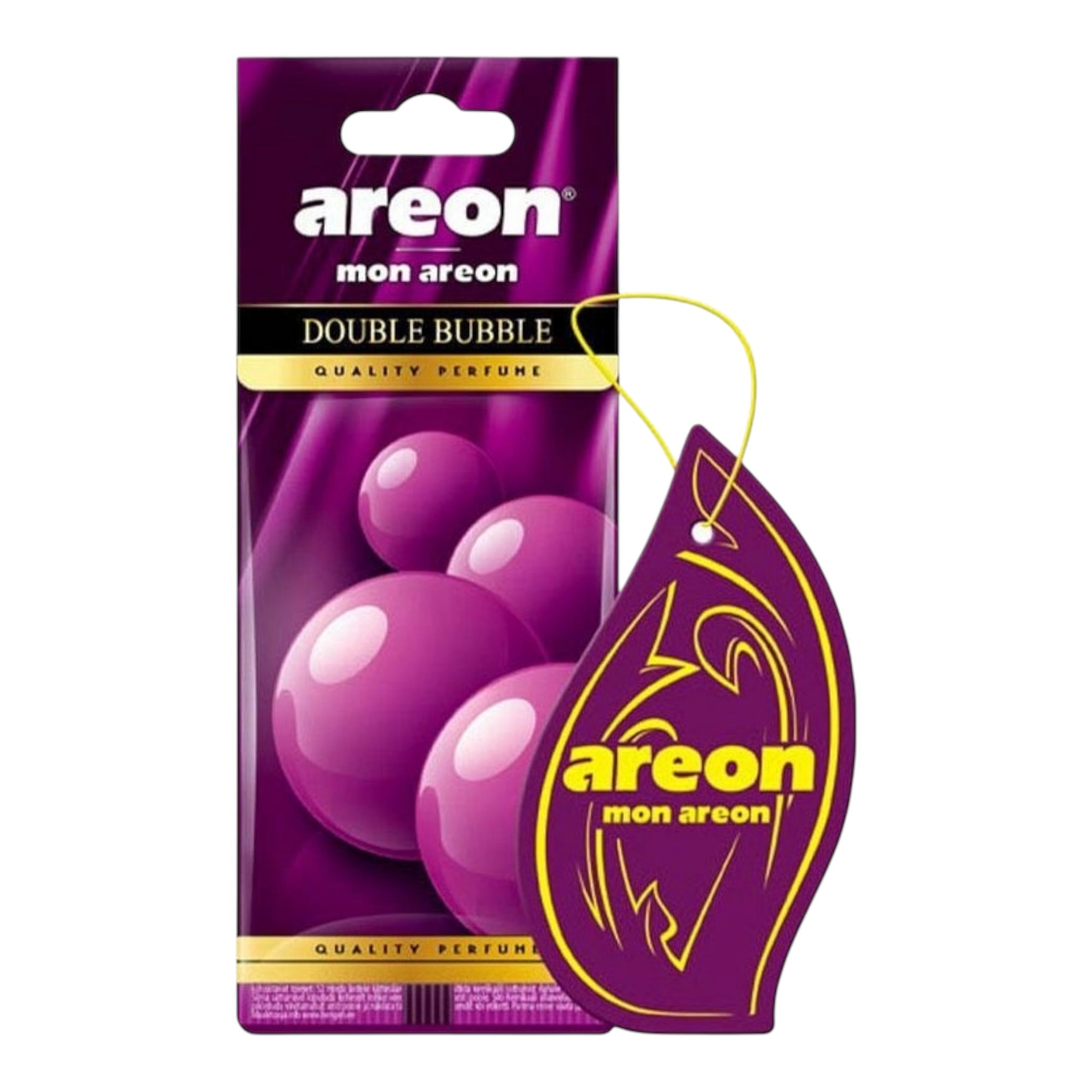 Areon Αρωματική Καρτέλα Κρεμαστή Αυτοκινήτου Mon Double Bubble MA37 Χωρίς Χρώμα - Angel shopping