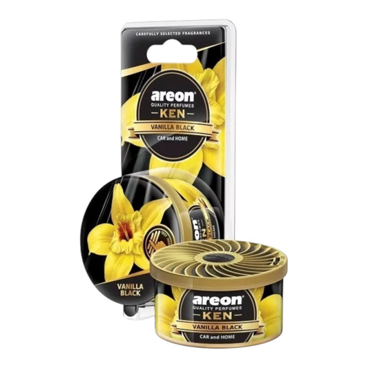 Areon Αρωματική Κονσέρβα Κονσόλας/Ταμπλό Αυτοκινήτου Ken Blister Vanilla Black 35gr AKB16