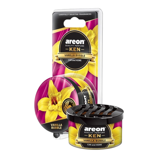 Areon Αρωματική Κονσέρβα Κονσόλας/Ταμπλό Αυτοκινήτου Ken Blister Vanilla Bubble 35gr AKB15