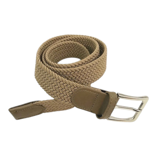 LY0010 Elastic Men's Knitted Belt Light Brown