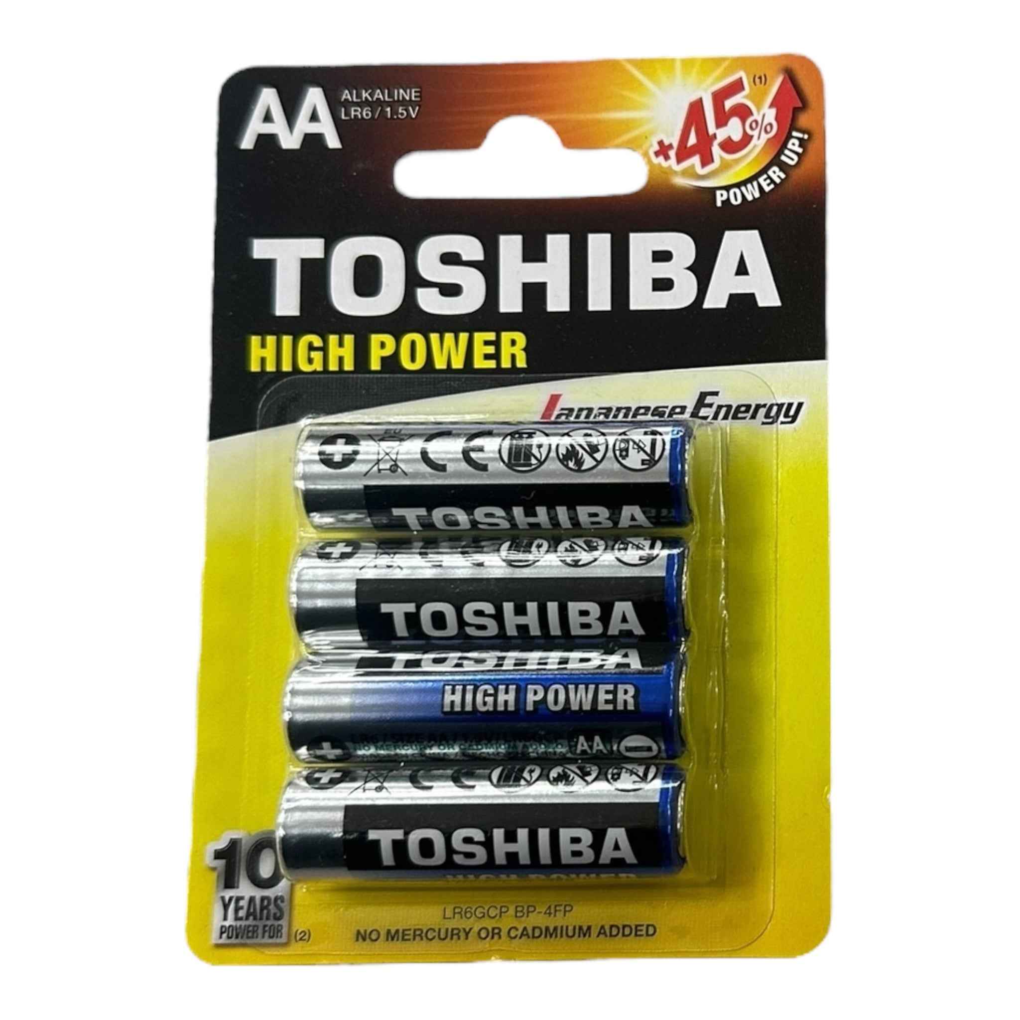 Toshiba High Power LR6GCP BP-4 Αλκαλικές Μπαταρίες AA 1.5V 4τμχ 903185 Μαύρο
