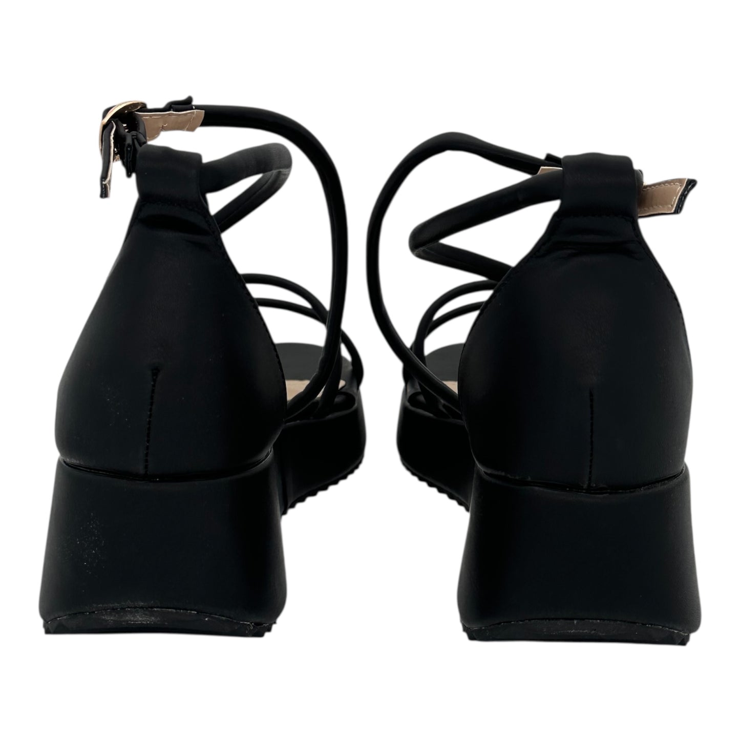 DIAMANTIQUE Multi-Strap Platforms Black