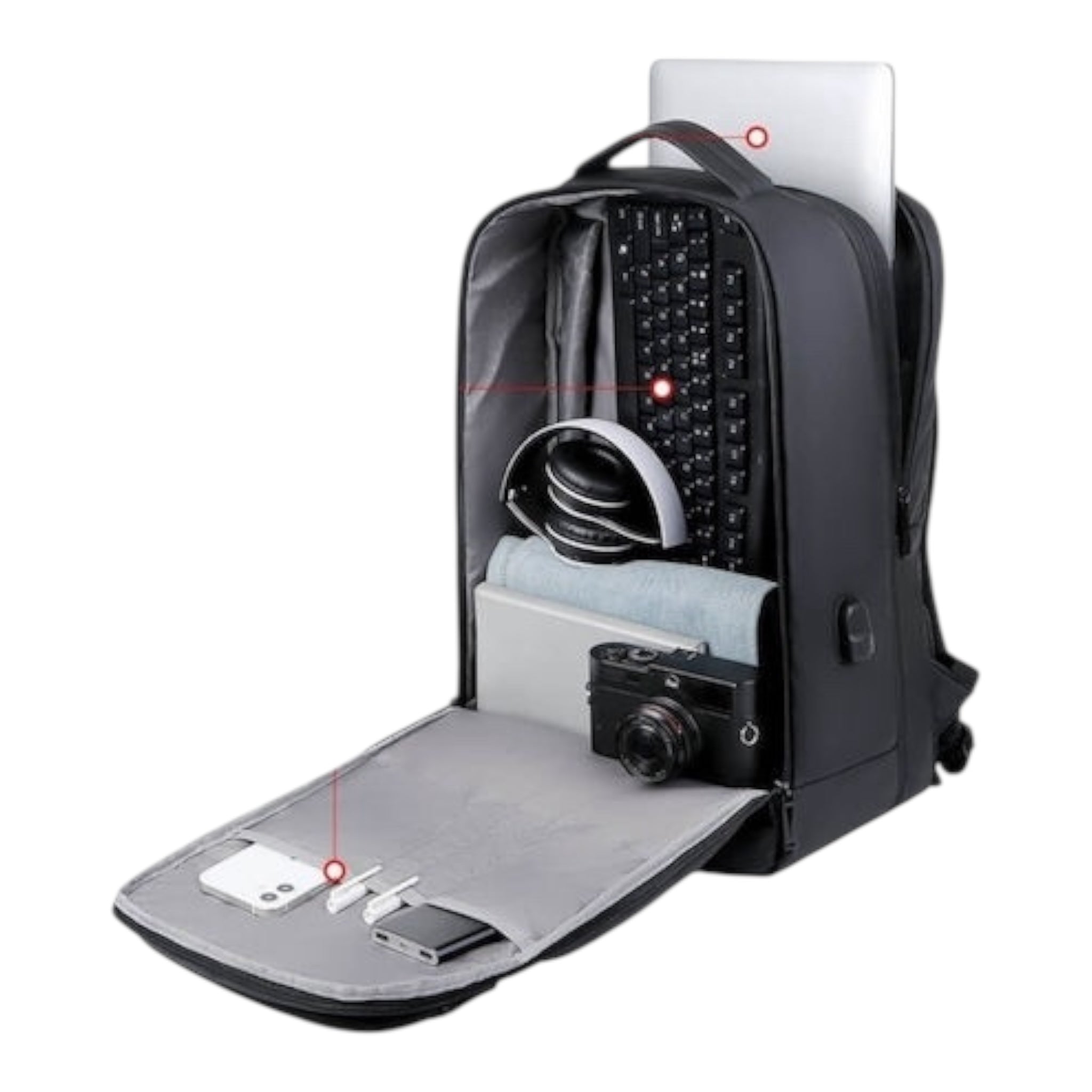 Backpack 38lt Μαύρο - Angel shopping