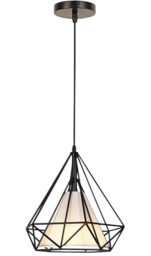 DIAMOND Φωτιστικό Οροφής Loft 1Pcs Μεταλλικό 28x28cm Μαύρο