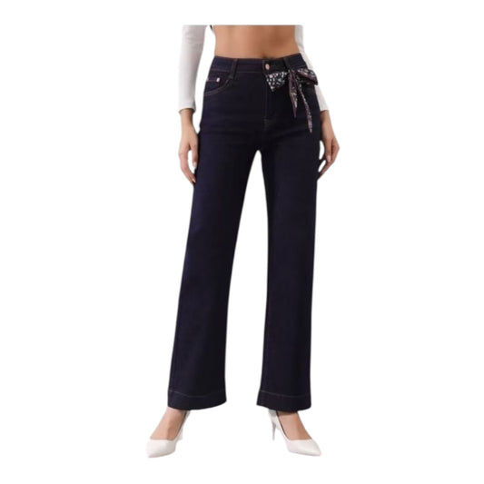 MISS GOOD Women's Jeans Dark Blue