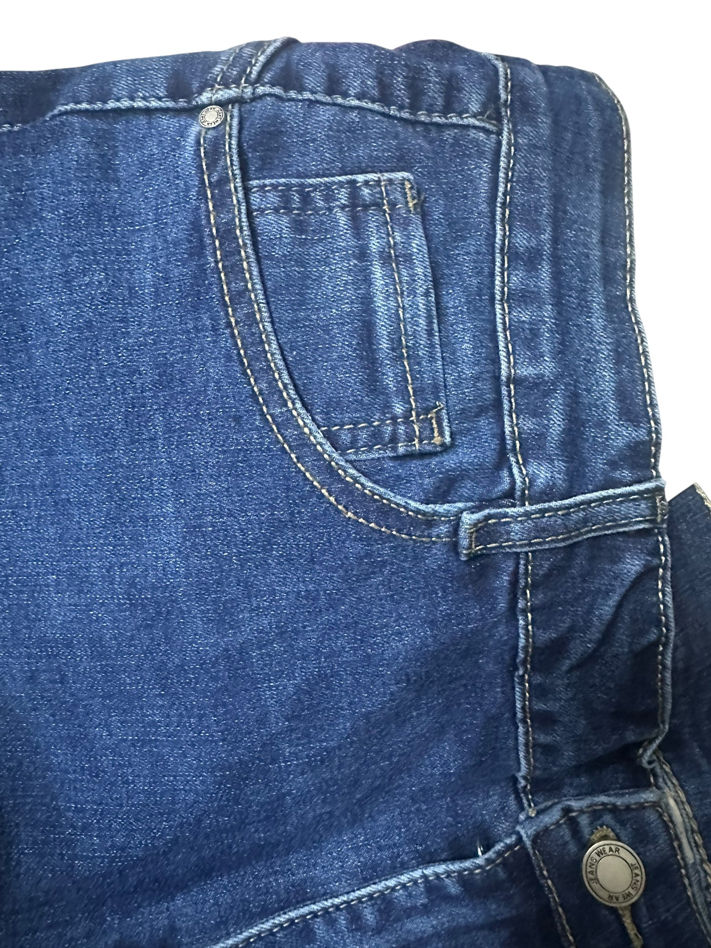 MISS GOOD Women's Bell-bottom Jeans PUSH-UP Blue