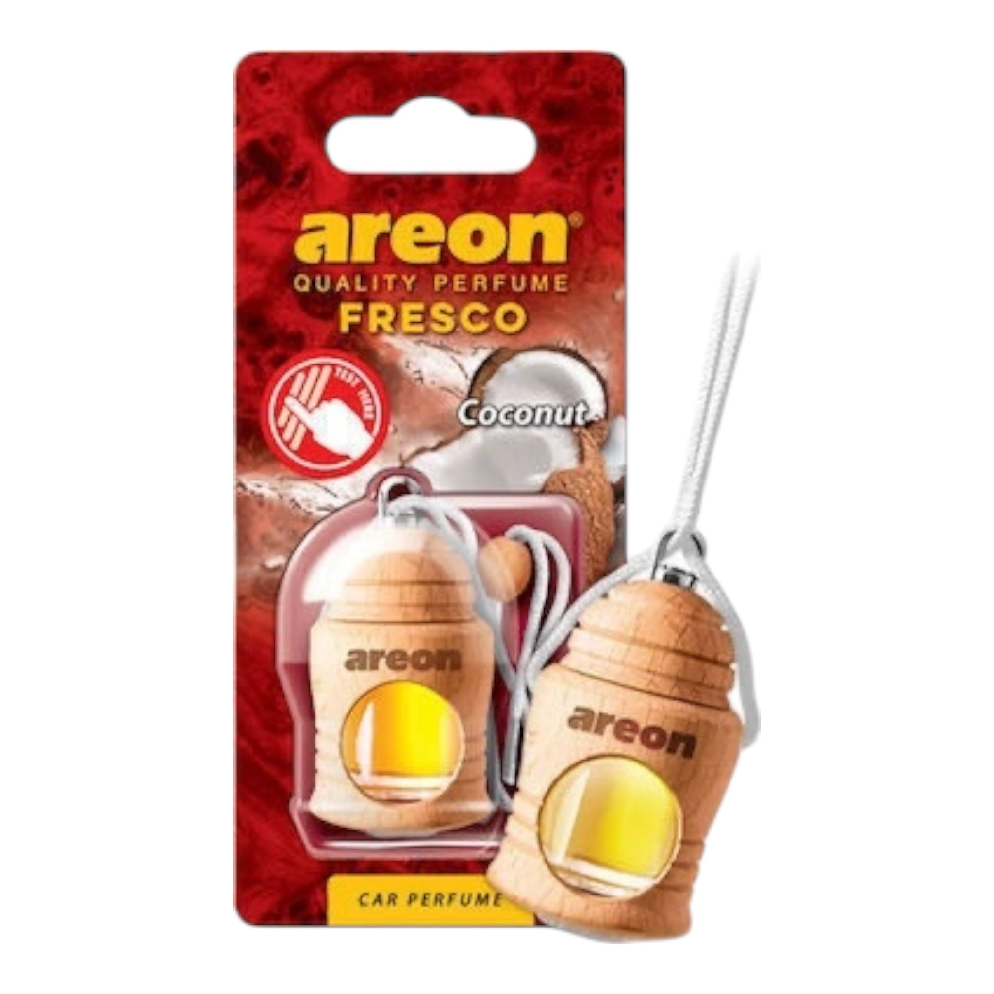 Areon Κρεμαστό Αρωματικό Υγρό Αυτοκινήτου Fresco Coconut 4ml FRTN10 Χωρίς Χρώμα - Angel shopping