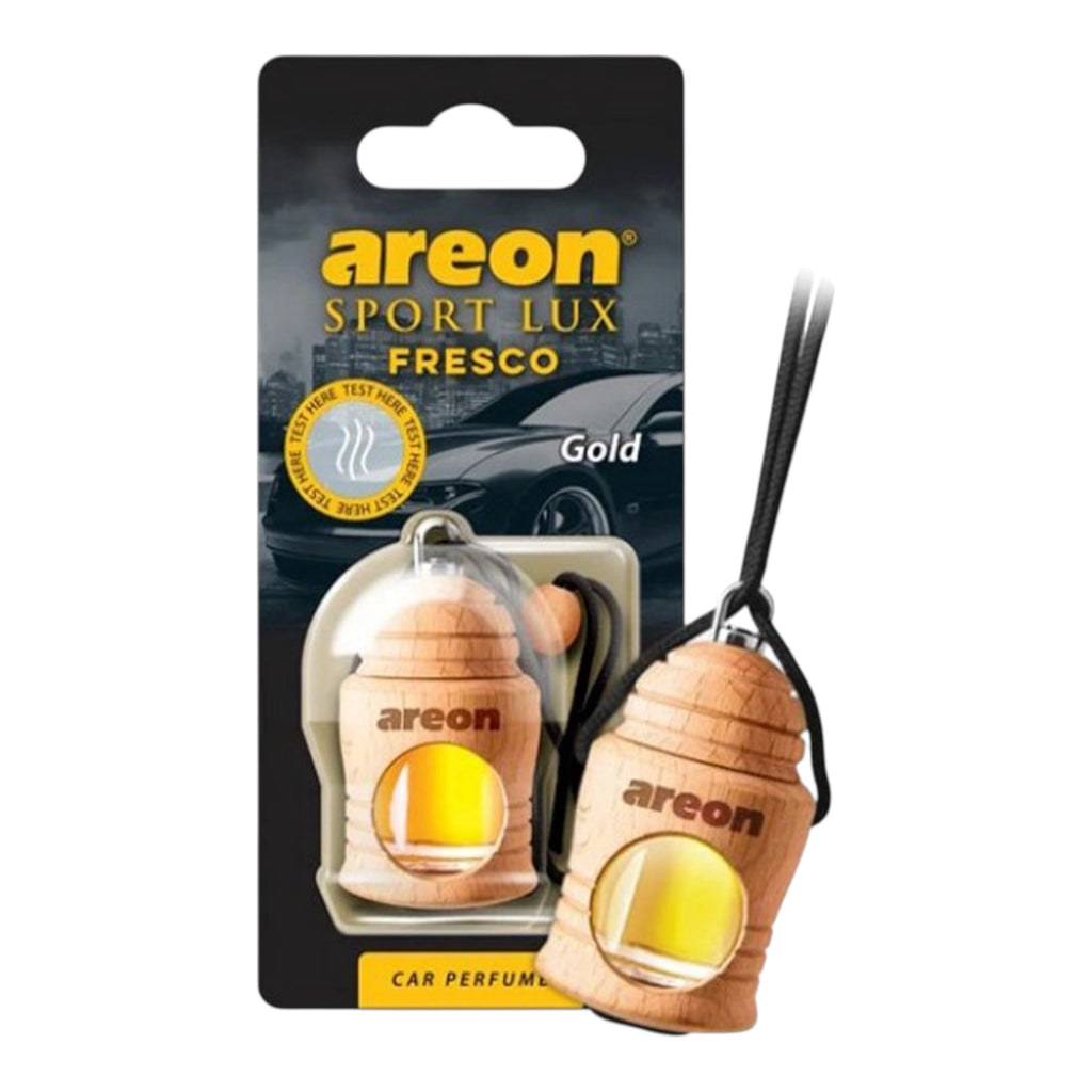 Areon Κρεμαστό Αρωματικό Υγρό Αυτοκινήτου Fresco Sport Lux Gold 4ml FSL01 Χωρίς Χρώμα