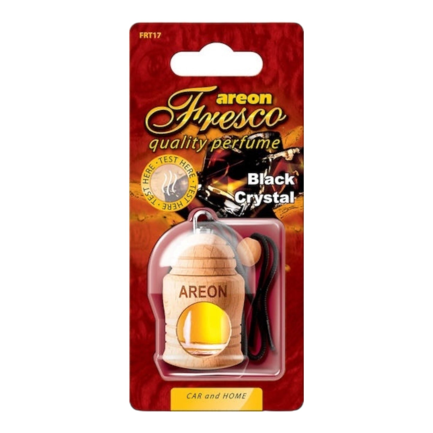 Areon Κρεμαστό Αρωματικό Υγρό Αυτοκινήτου Fresco Black Crystal 4ml FRTN17