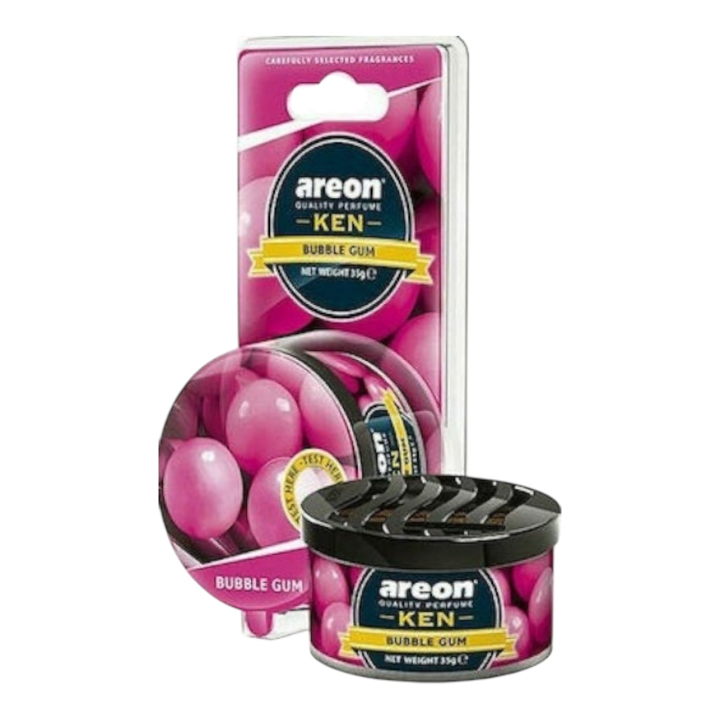 Areon Αρωματική Κονσέρβα Κονσόλας/Ταμπλό Αυτοκινήτου Ken Blister Bubble Gum 35gr AKB06