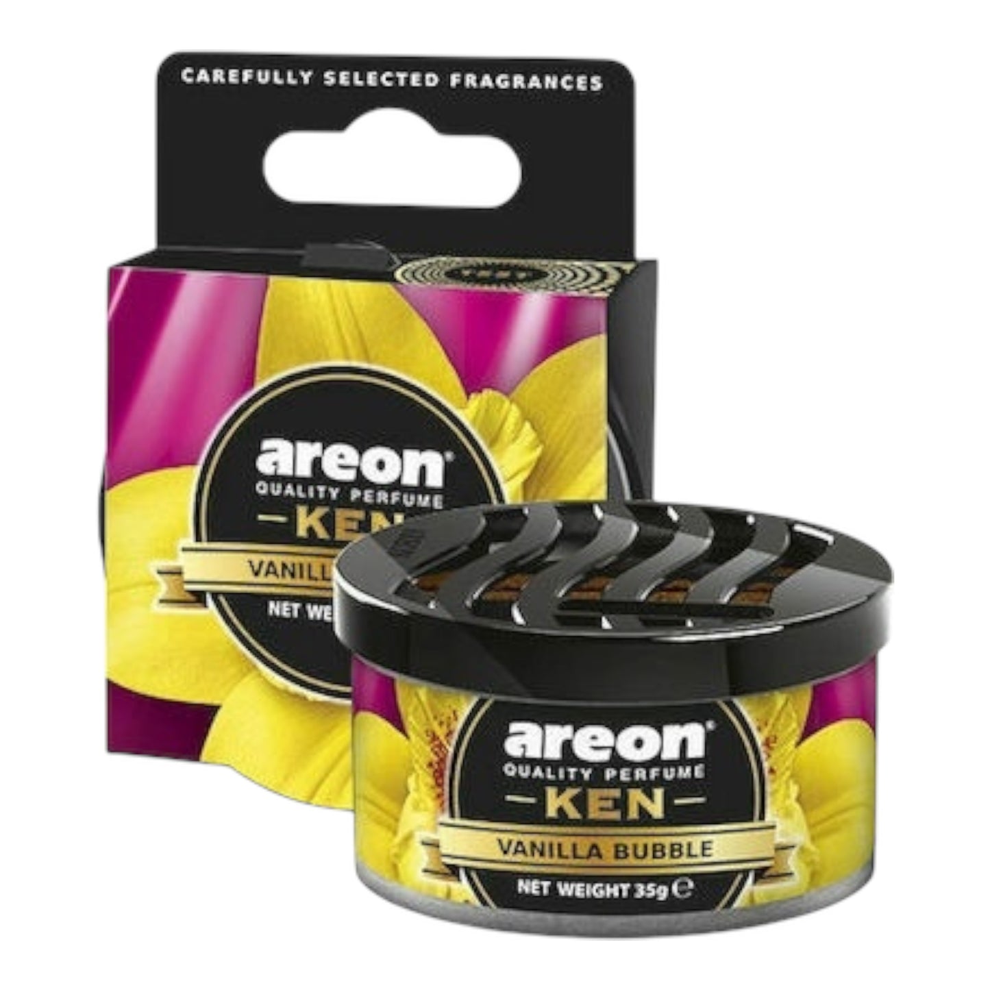 Areon Αρωματική Κονσέρβα Κονσόλας/Ταμπλό Αυτοκινήτου Ken Blister Vanilla Bubble 35gr AKB15